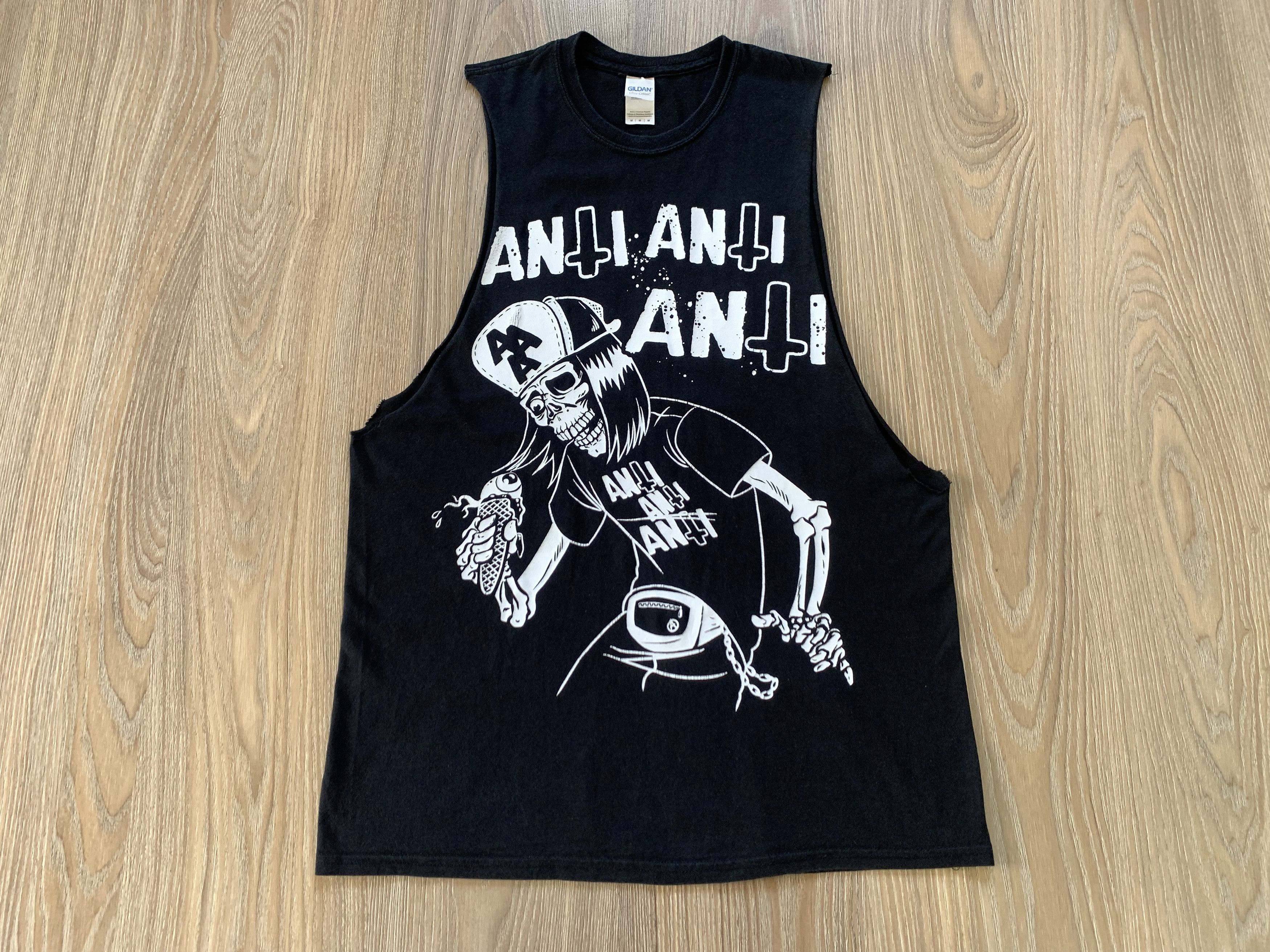 Band Tees Gildan Anti Anti Anti Thrashpunk Sleeveless T-Shirt Size US M / EU 48-50 / 2 - 2 Thumbnail