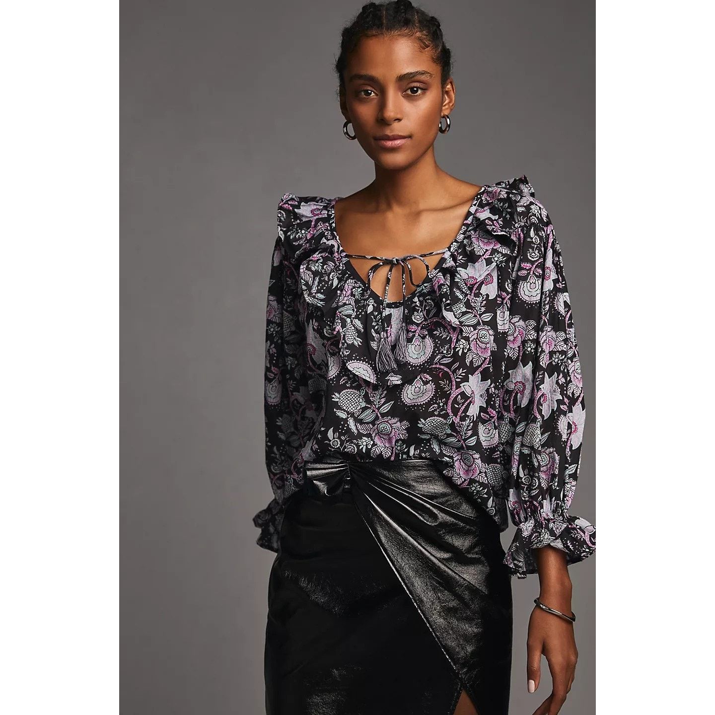 Anthropologie New Anthropologie Mille May Floral Long Sleeve Top $168 Size M / US 6-8 / IT 42-44 - 1 Thumbnail