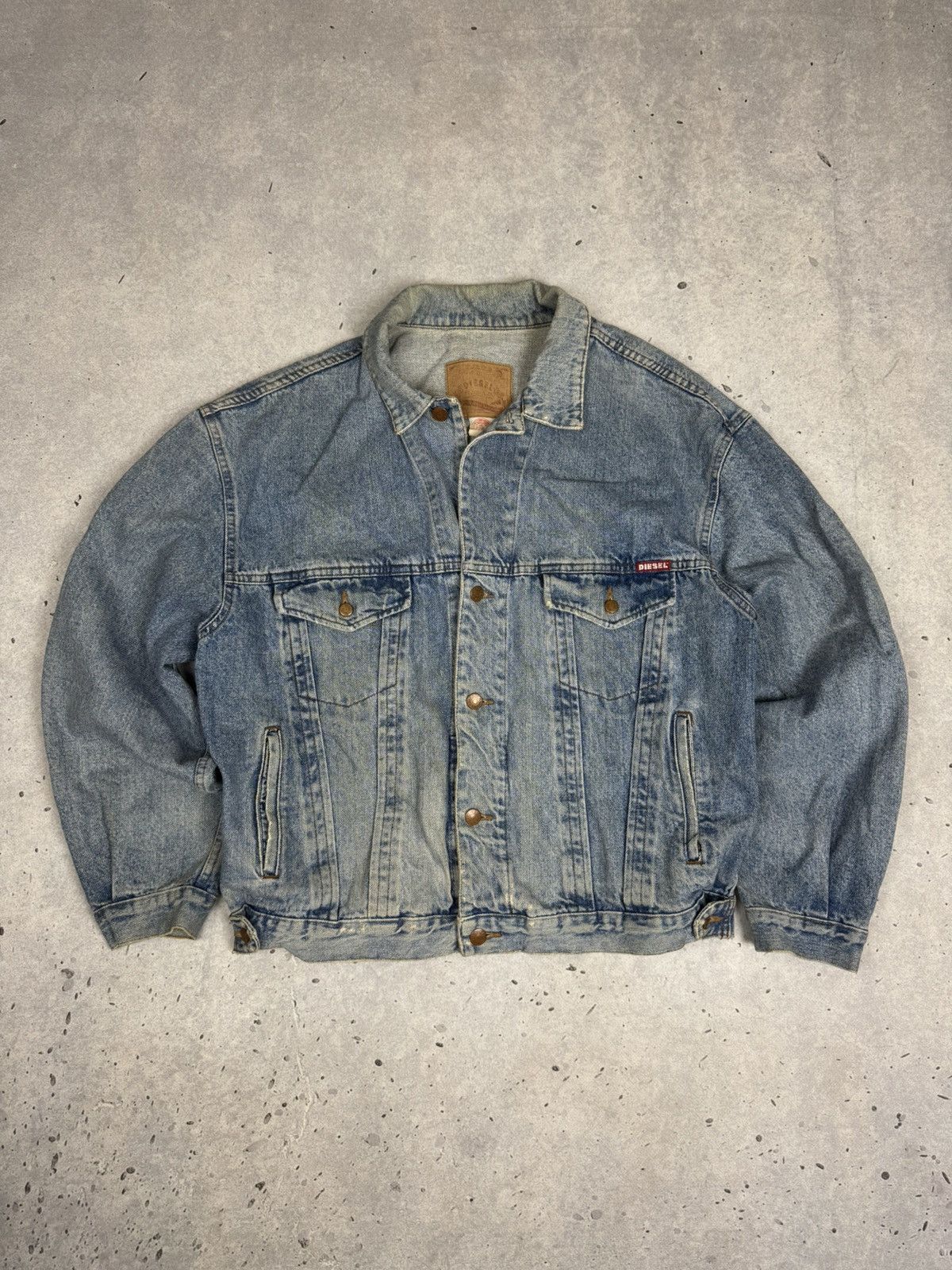 Diesel Vintage Diesel Denim Trucker Jacket Avant Garde Y2K Size US XL / EU 56 / 4 - 1 Thumbnail