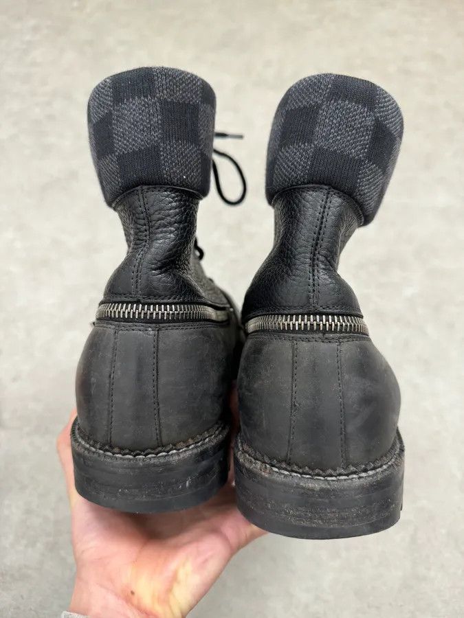 Louis Vuitton Louis Vuitton Lace-Up Detachable Black Eroded Leather Boots Size US 9 / EU 42 - 8 Thumbnail
