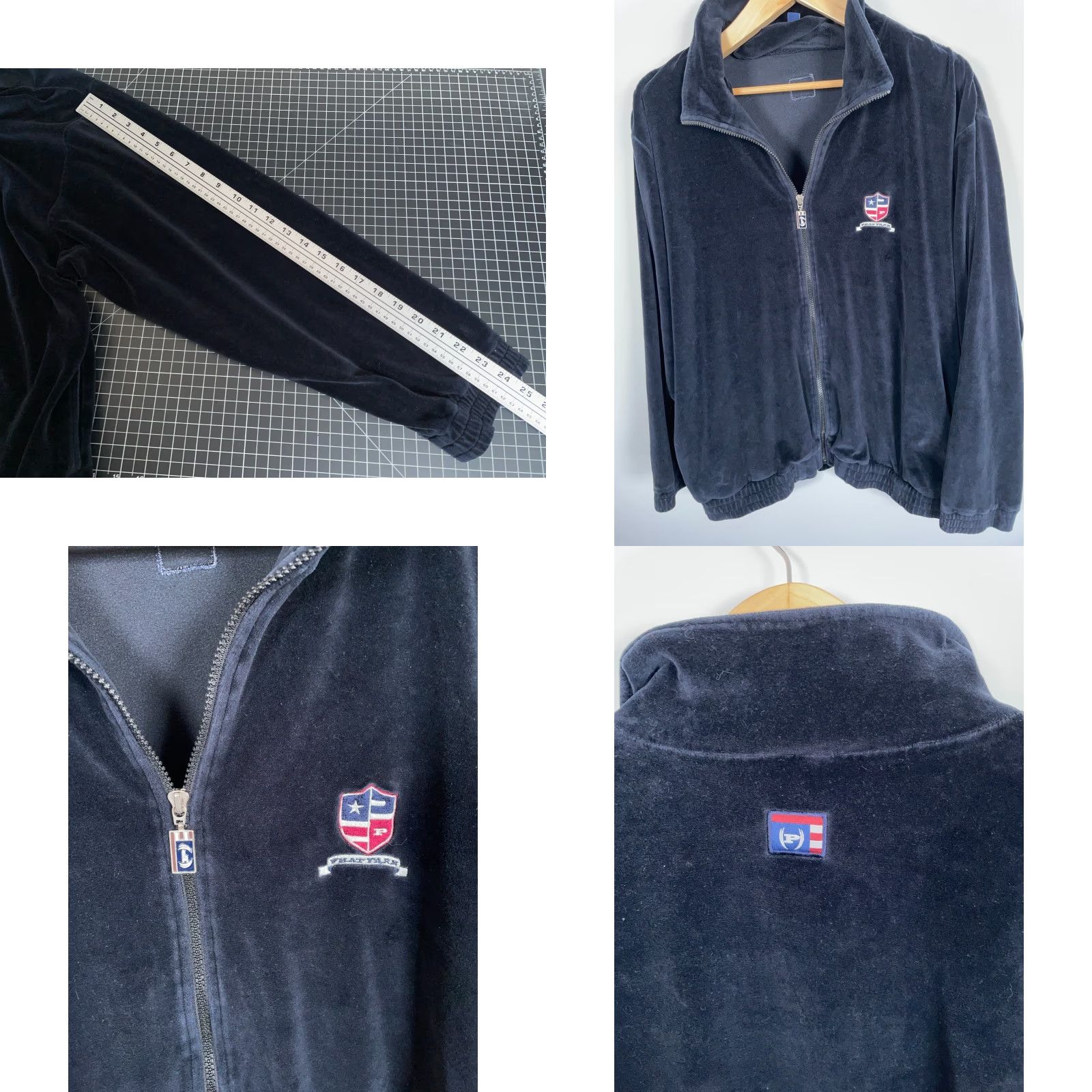 Phat Farm VINTAGE Phat Farm Velour Track Jacket Men's XL Black Zip Up Y2K Streetwear Size US XL / EU 56 / 4 - 8 Thumbnail