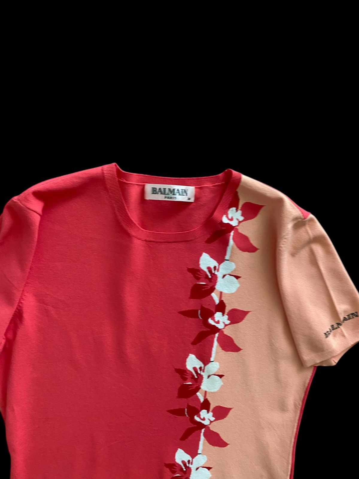 Balmain × Designer BALMAIN FLOWERS PINK SHIRT Size M / US 6-8 / IT 42-44 - 2 Thumbnail