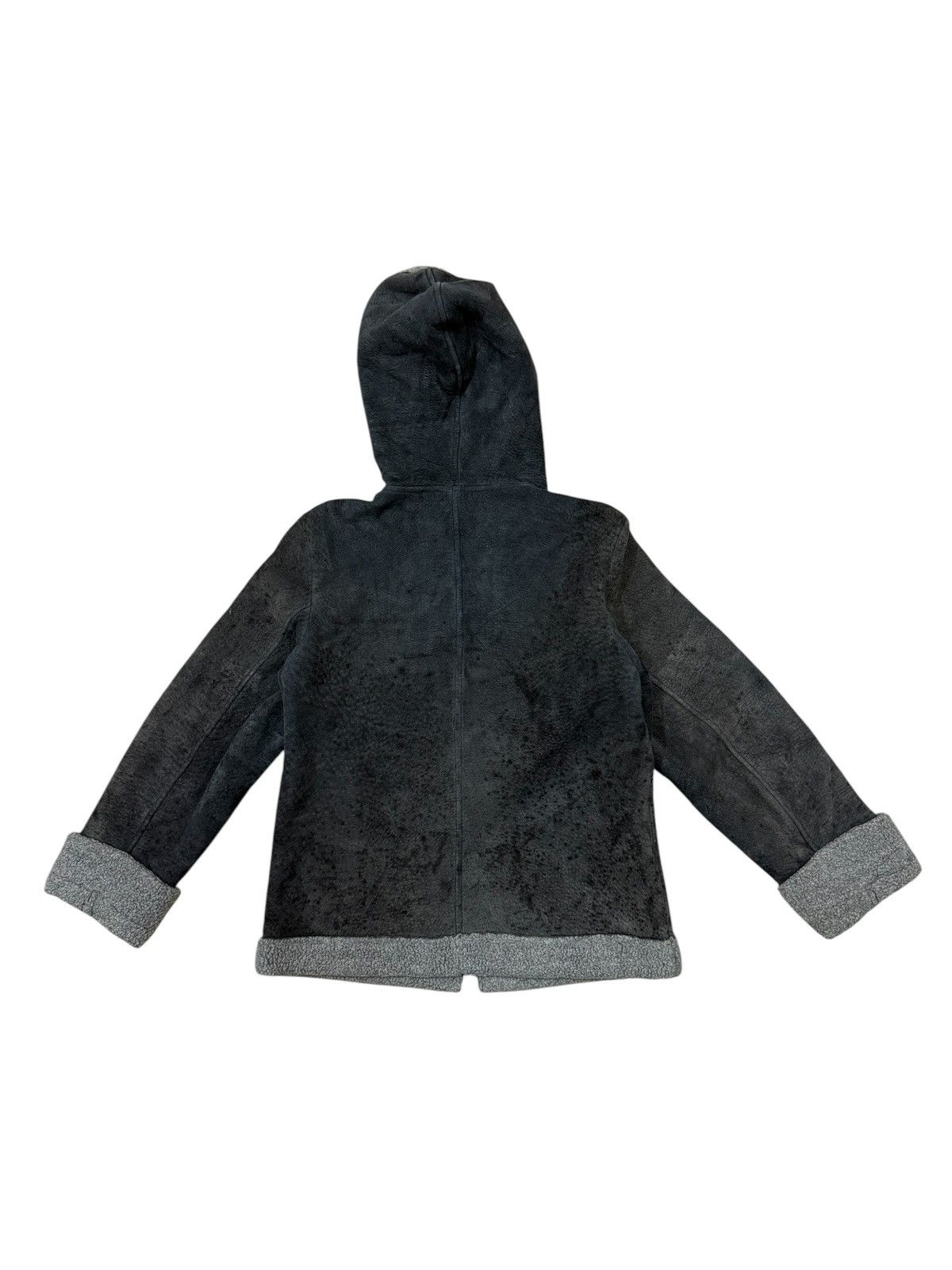 Guess Guess Suede Leather Sherpa Lined Jacket Hoodie Size XXS / US 00 / IT 34 - 2 Thumbnail