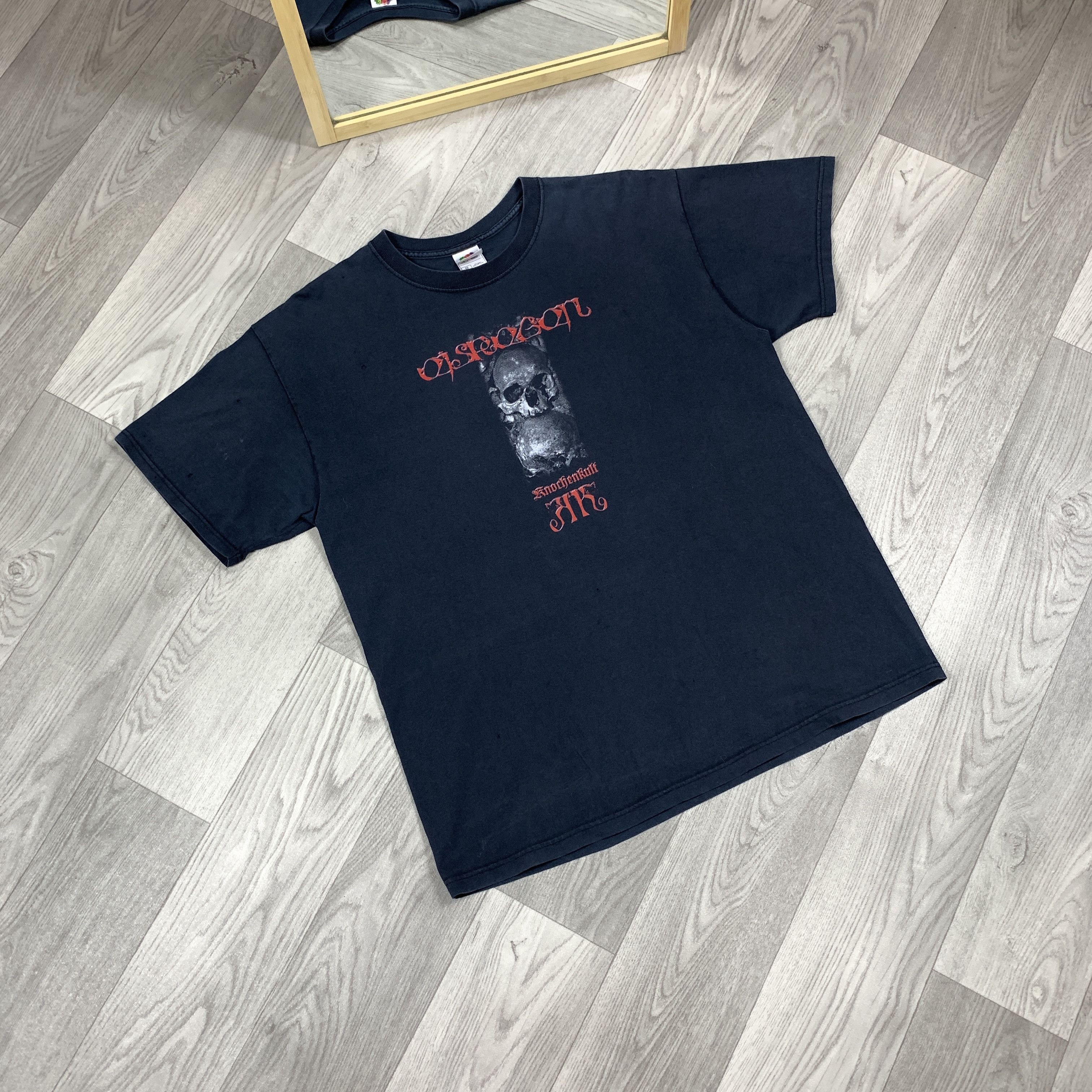 Vintage Vintage Olsaragan Knochonkult 90s Rock Band Black Tee Shirt Size US XL / EU 56 / 4 - 3 Thumbnail
