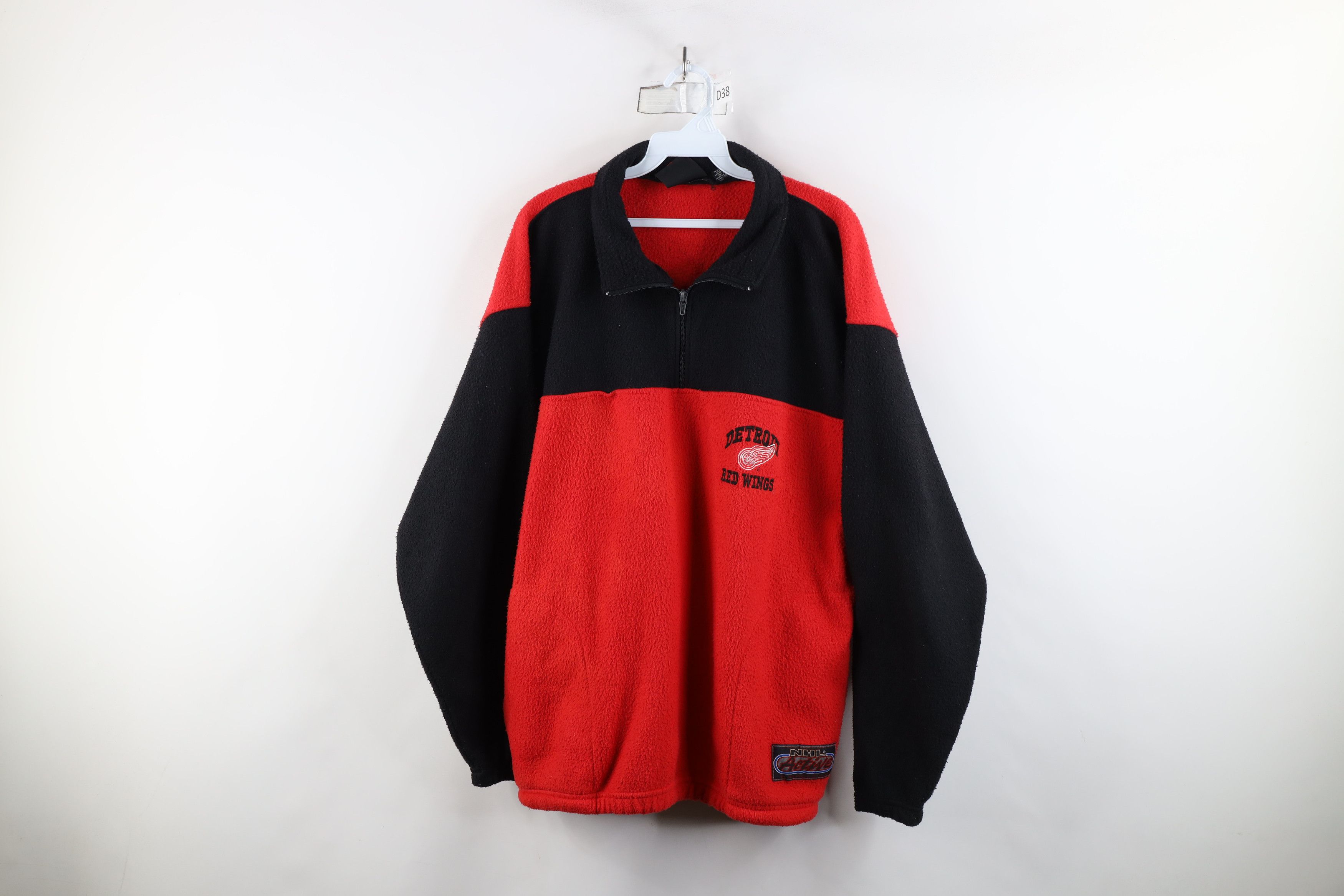 Vintage Vintage 90s Hockey Half Zip Fleece Pullover Sweater Size US M / EU 48-50 / 2 - 1 Thumbnail