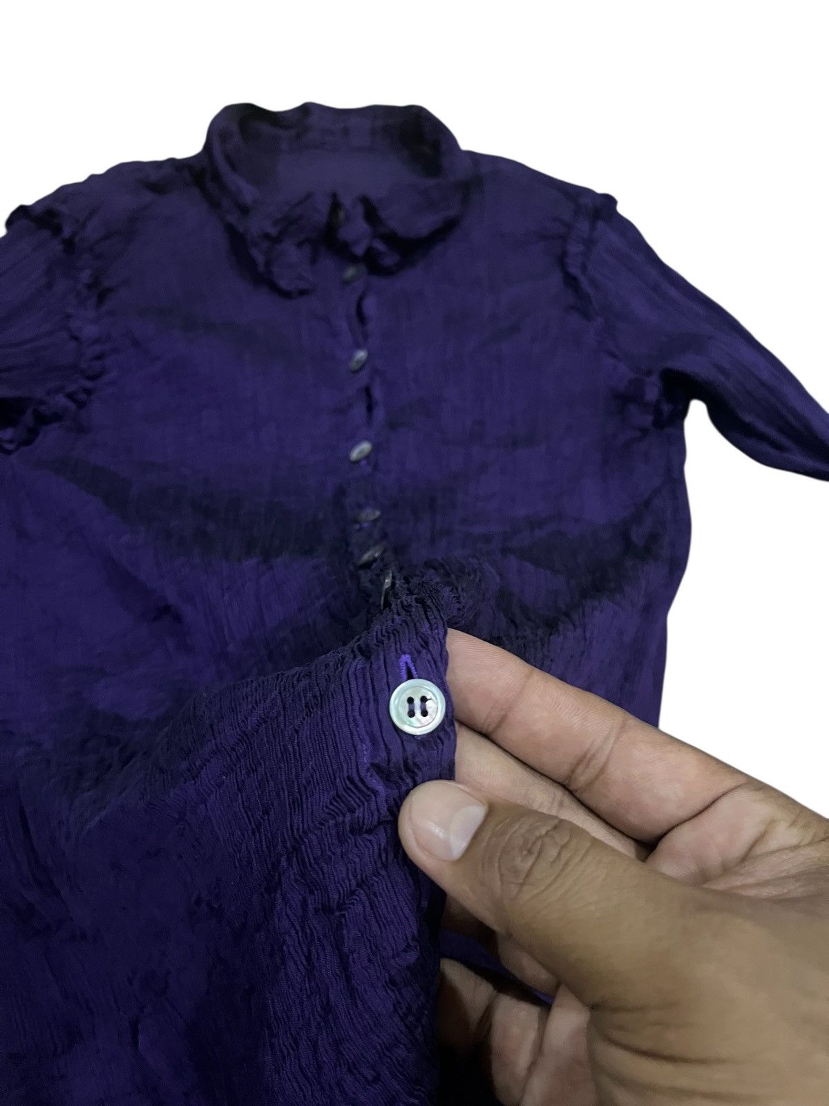Issey Miyake ISSEY MIYAKE PLEATED DIAMOND CUT SHIRT MIO1FJ521 Size S / US 4 / IT 40 - 6 Thumbnail