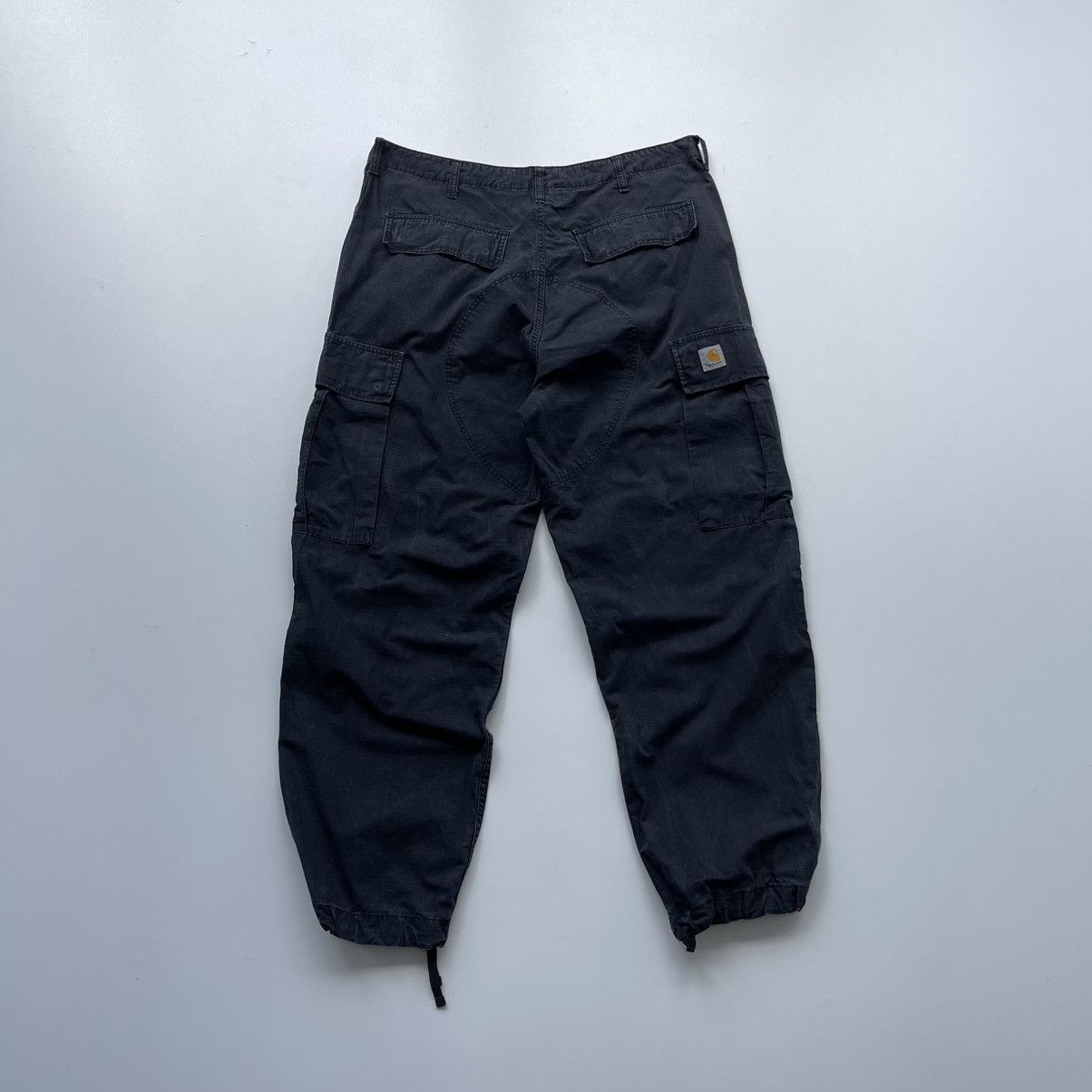 Carhartt Wip Carhartt WIP Cargo Baggy Regular Fit Pants Washed Black Size US 38 / EU 54 - 3 Thumbnail