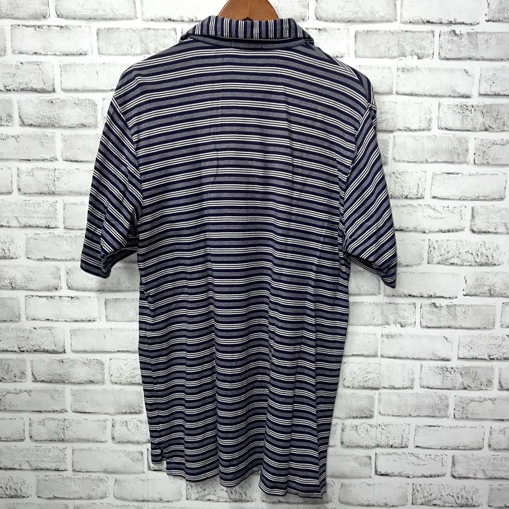 Peter Millar VINTAGE Peter Millar Blue Striped Polo Shirt Mens Size L Size US L / EU 52-54 / 3 - 4 Thumbnail