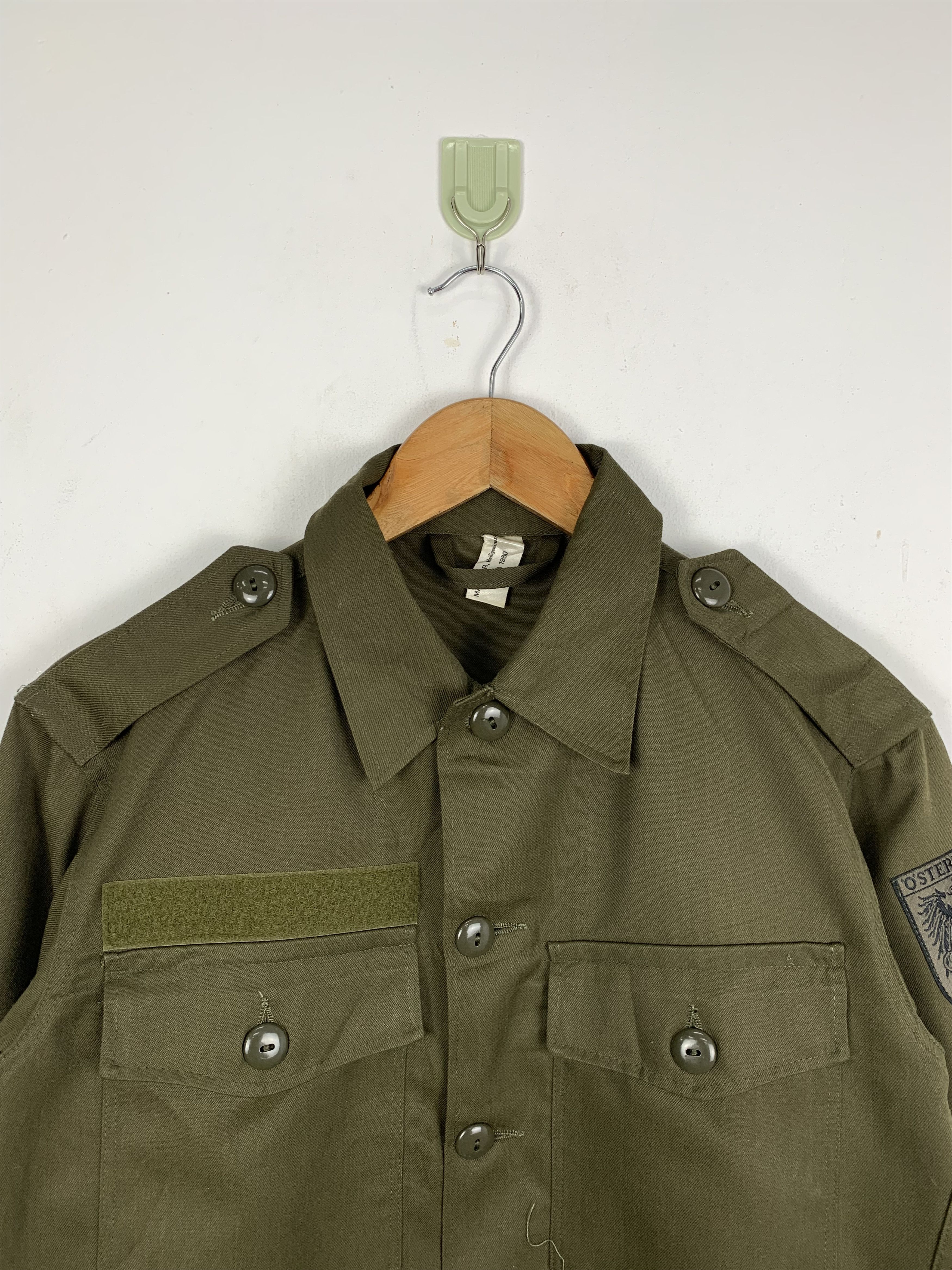 Vintage Vintage 80s German Military Double Pocket Jacket J1397 Size US M / EU 48-50 / 2 - 2 Thumbnail