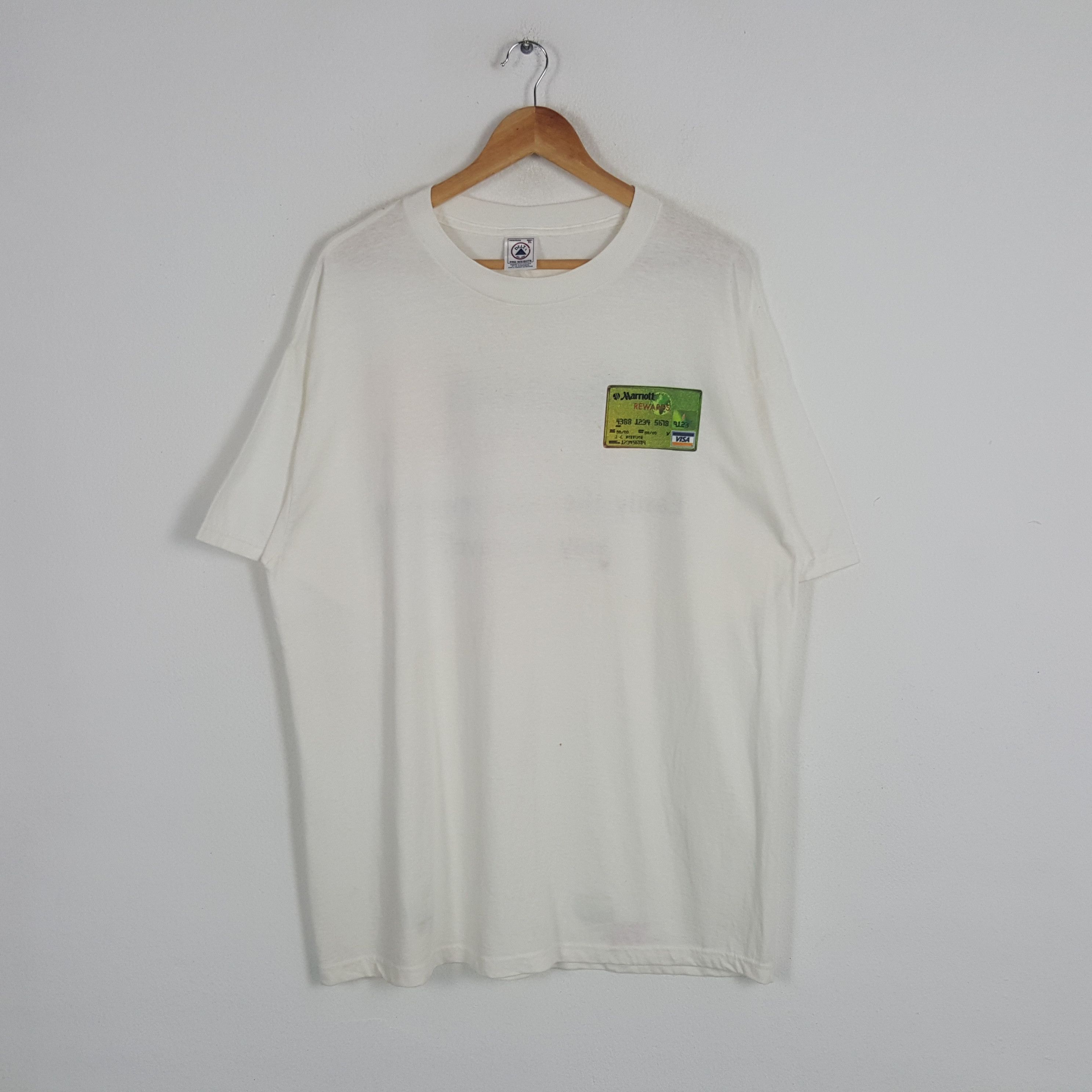 Away Travel × Vintage Vintage 90's Marriott Rewards American Mastercard Tshirt Size US XL / EU 56 / 4 - 3 Thumbnail