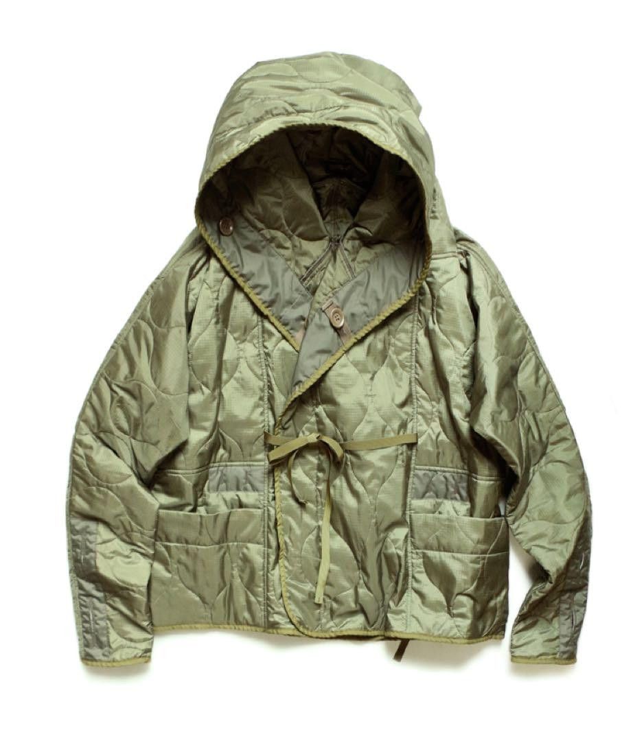 image of Kapital Nylon Quilted Lining Ring Coat Khaki 2, Men's (Size Medium)