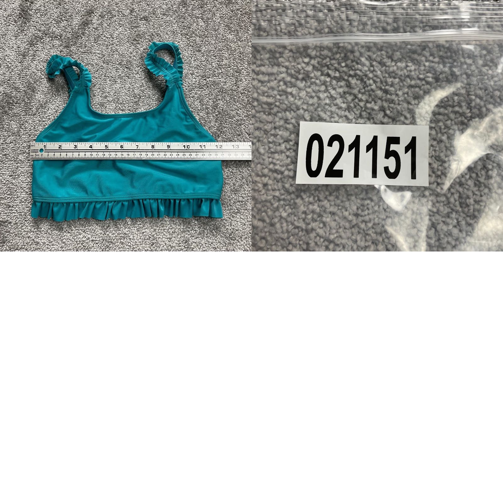 Vintage Ingear Bikini Top Women 10/12 Blue Ruffles Wide Strap Swimwear Beach Summer Size L / US 10 / IT 46 - 8 Thumbnail