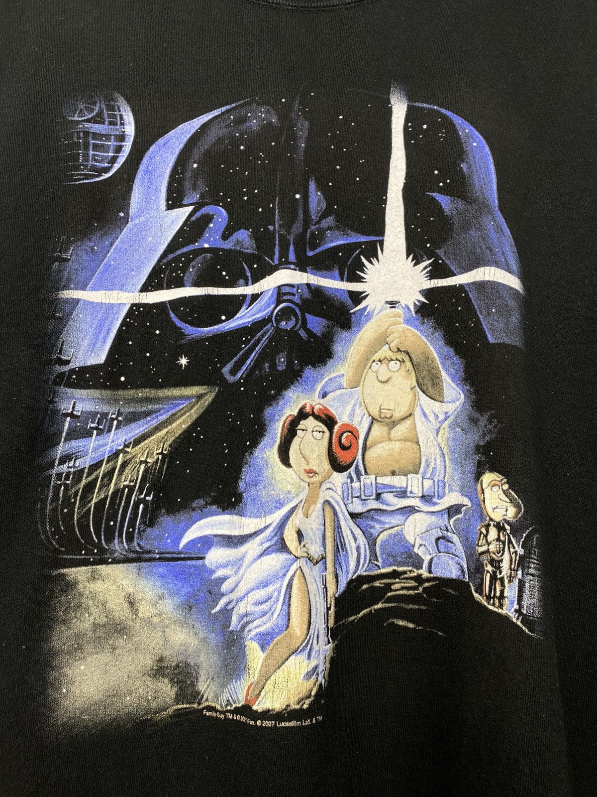 Vintage Vintage Family Guy Star Wars Lucasfilm 2007 T Shirt Vader Size US L / EU 52-54 / 3 - 2 Thumbnail