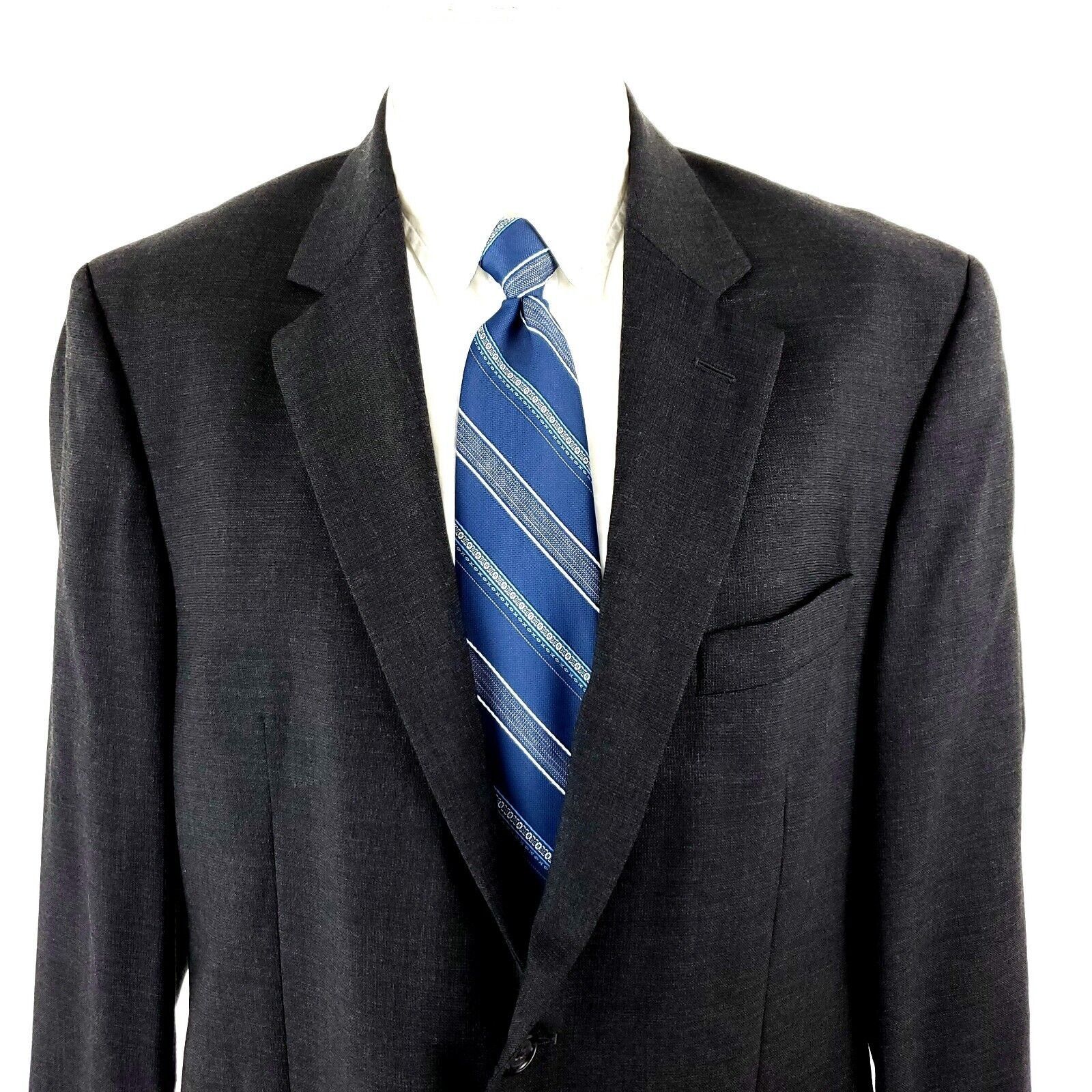 Pronto Uomo Pronto Uomo Lessona Super 100s Wool 2 Button Blazer 42R Gray Size 42R - 1 Thumbnail