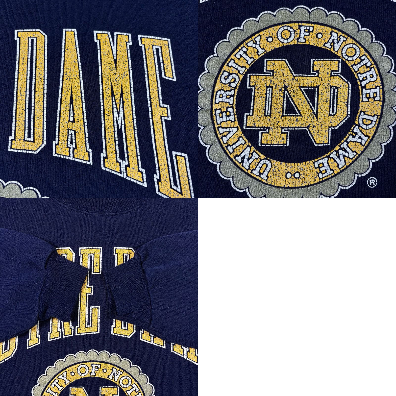 Vintage Vintage Notre Dame University Sweatshirt College Logo Fighting Irish Adult XL Size US XL / EU 56 / 4 - 8 Thumbnail
