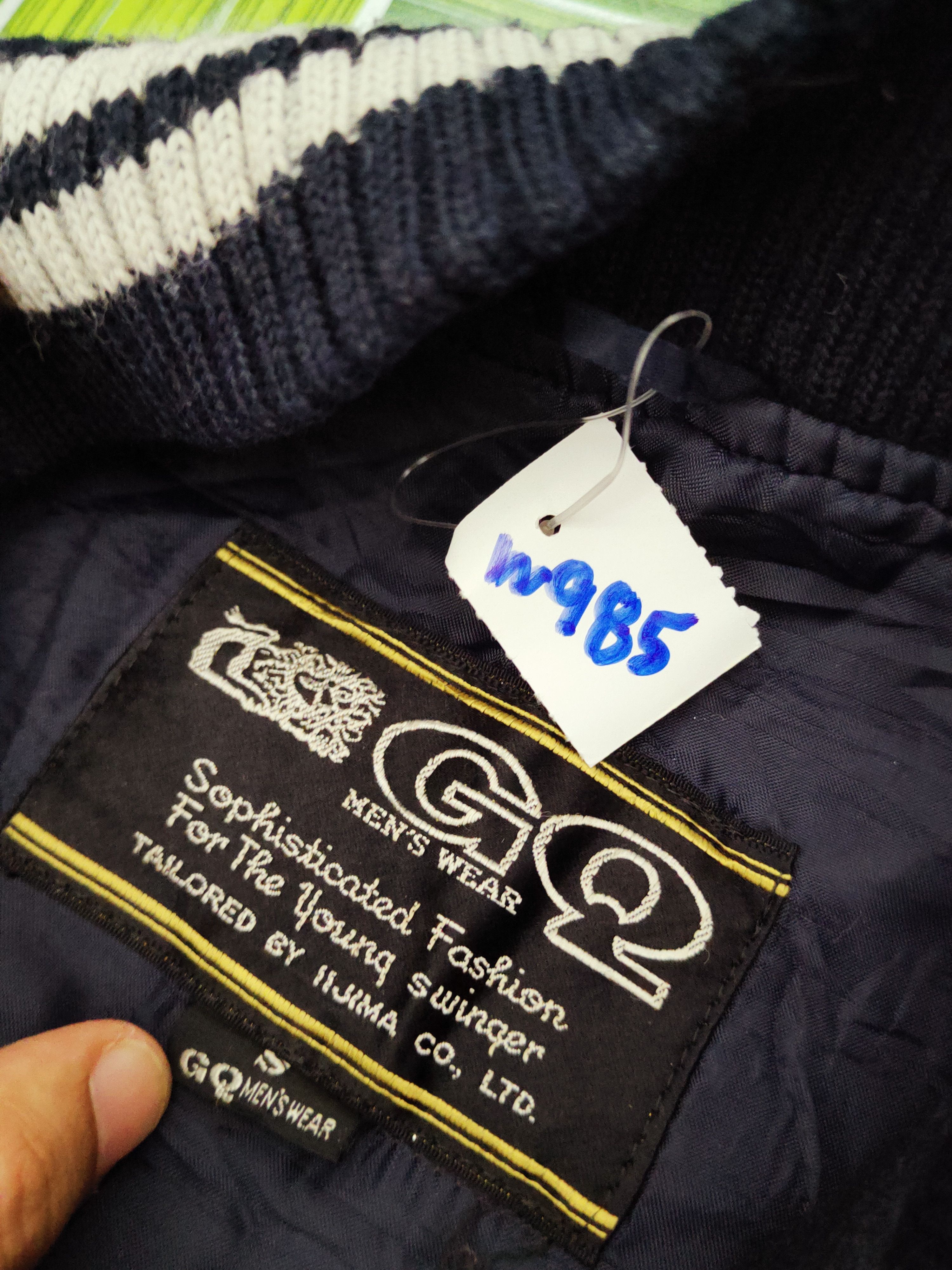 GQ × Vintage GQ Navy Gray Varsity Jackets #W985 Size US S / EU 44-46 / 1 - 10 Thumbnail