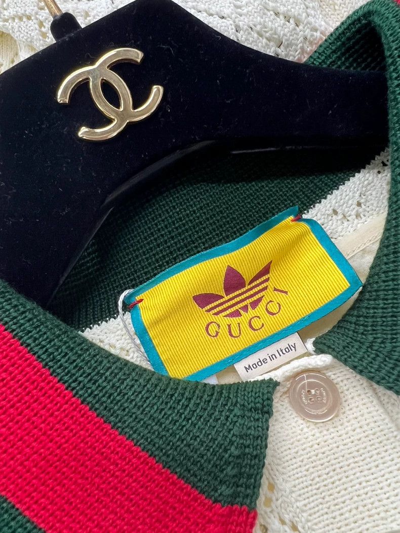 Gucci Gucci Co-branded white knitted short-sleeved Polo shirt Size L / US 10 / IT 46 - 4 Thumbnail