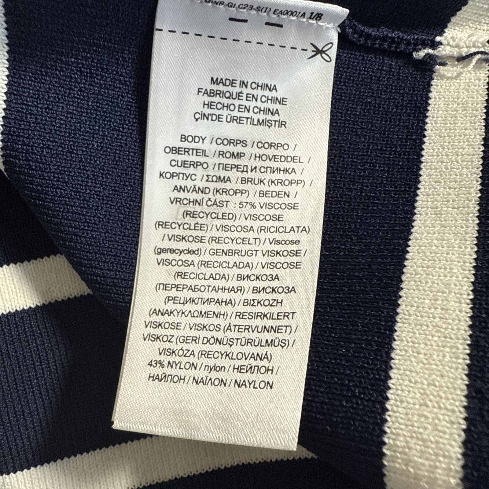 Lauren Ralph Lauren Lauren Ralph Lauren Striped Mock Neck Sweater Navy/White Size L / US 10 / IT 46 - 9 Thumbnail