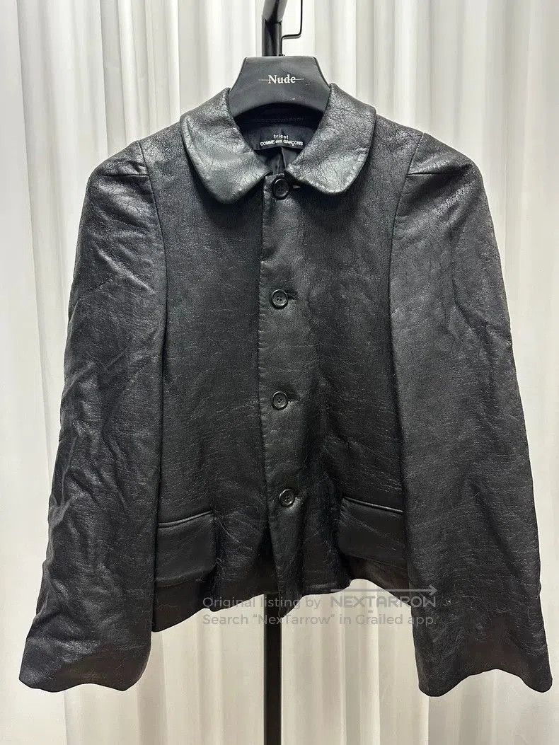 Comme des Garcons Comme des Garcons Tricot Faux Leather Jacket. Size US XS / EU 42 / 0 - 1 Thumbnail