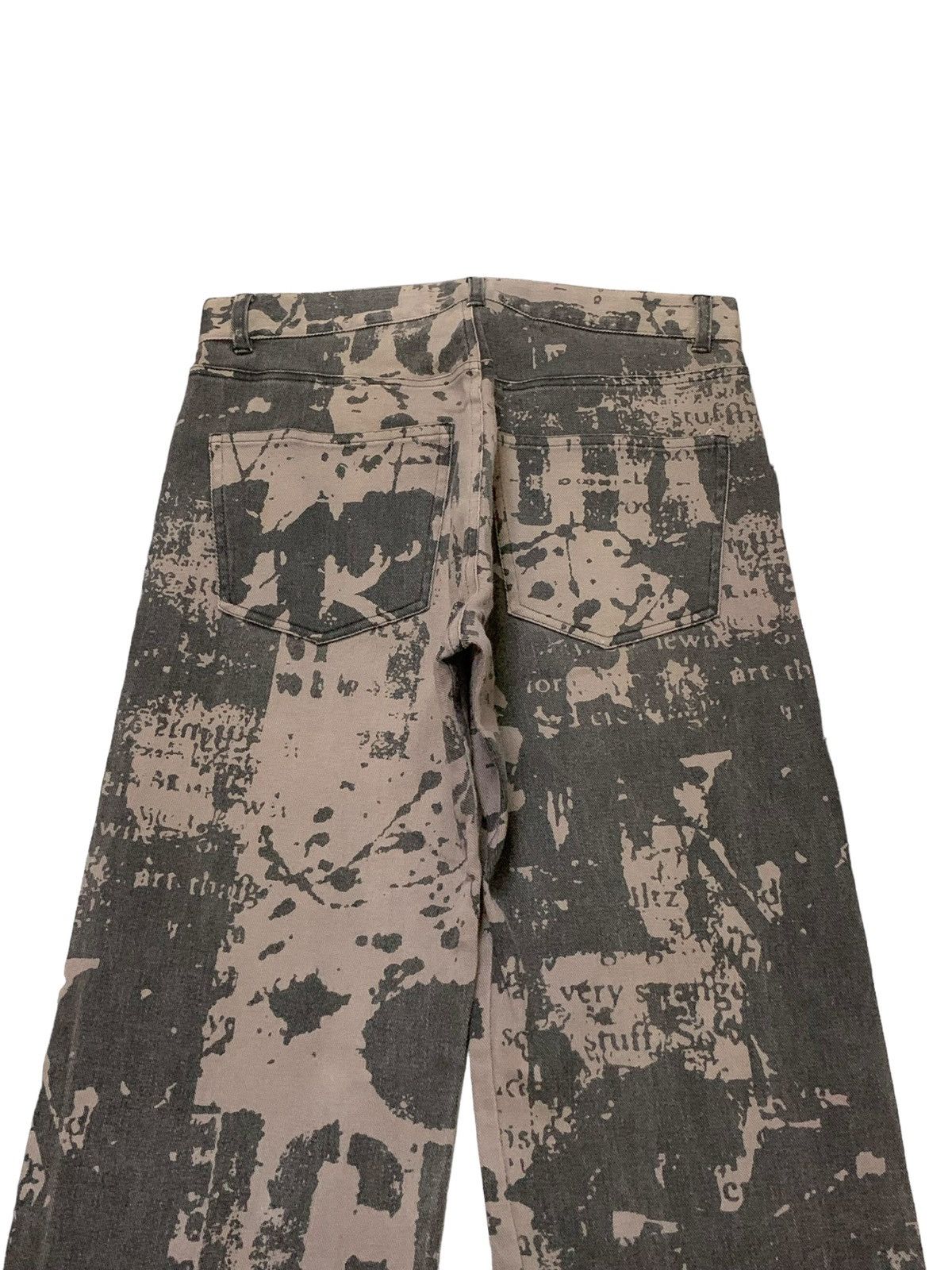 In The Attic × Junya Watanabe In The Attic Japan Trompe L’oeil Poems Loose Denim Pants Size US 30 / EU 46 - 10 Thumbnail
