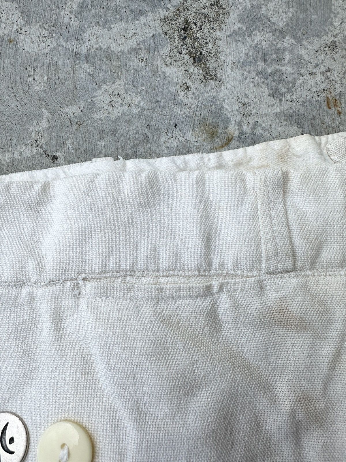 Vintage 50s-60s USN Navy Sailor Stained Dirty White pant Size US 36 / EU 52 - 7 Thumbnail