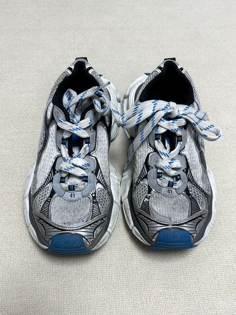 Balenciaga Balenciaga Blue and White Low Top Shoes 2502-Nextarrow Size US 8 / EU 41 - 2 Thumbnail