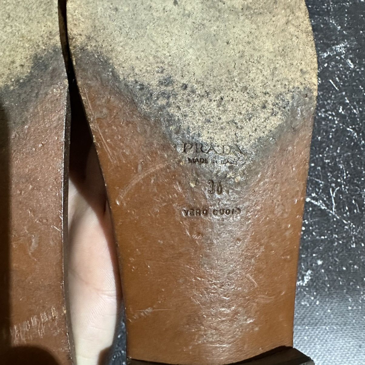 Prada VINTAGE PRADA - Women’s Leather Sandals Size 36 Size US 6 / IT 36 - 11 Thumbnail