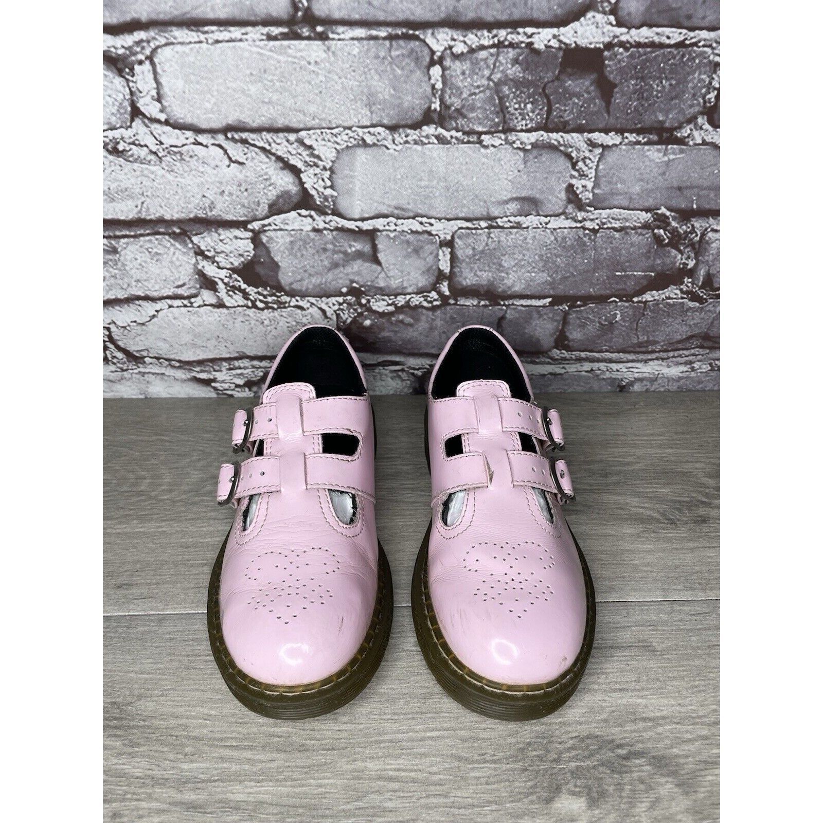 Dr. Martens Dr. Martens 8065 J Pink Patent Leather Mary Jane Strap Shoes Size US 5.5 / IT 35.5 - 20 Thumbnail