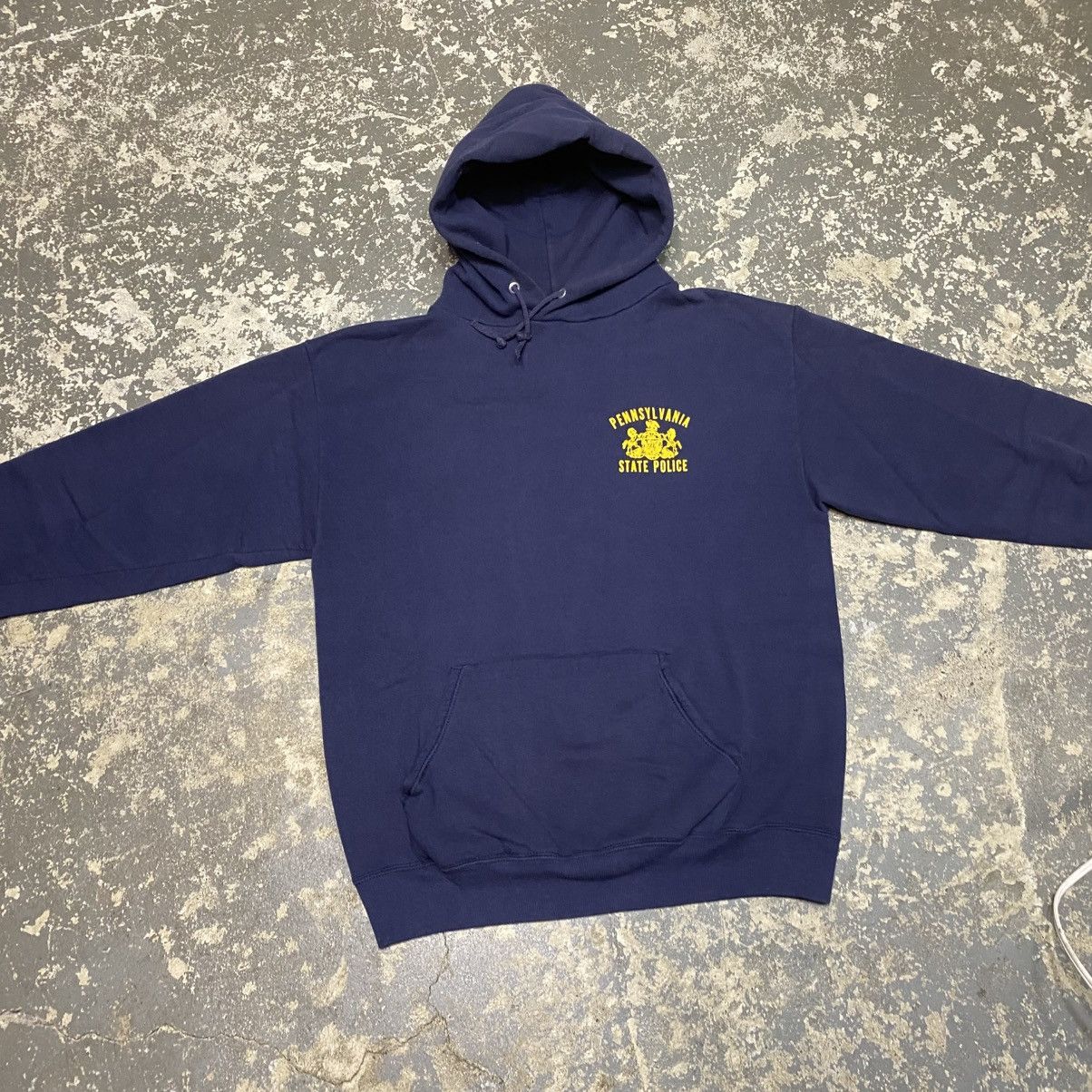 Russell Athletic × Vintage Vintage Pennsylvania State Police Navy Hoodie Sweatshirt USA Size US L / EU 52-54 / 3 - 3 Thumbnail