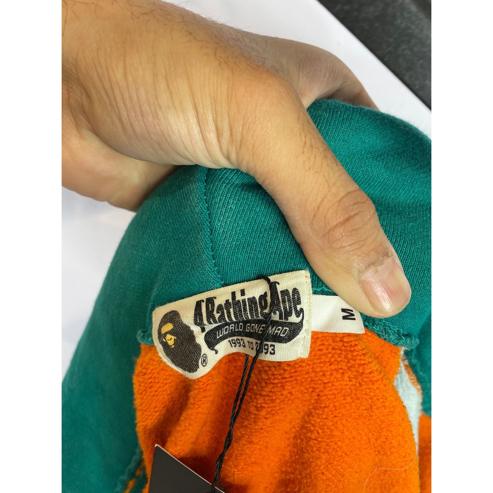 Bape BAPE Shark Zip Up Teal Green Orange Used Medium Size US M / EU 48-50 / 2 - 3 Thumbnail