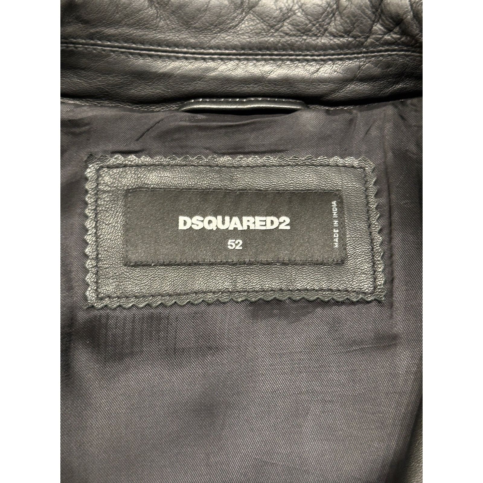 Dsquared2 2020s Dsquared2 biker leather jacket Size US L / EU 52-54 / 3 - 11 Thumbnail