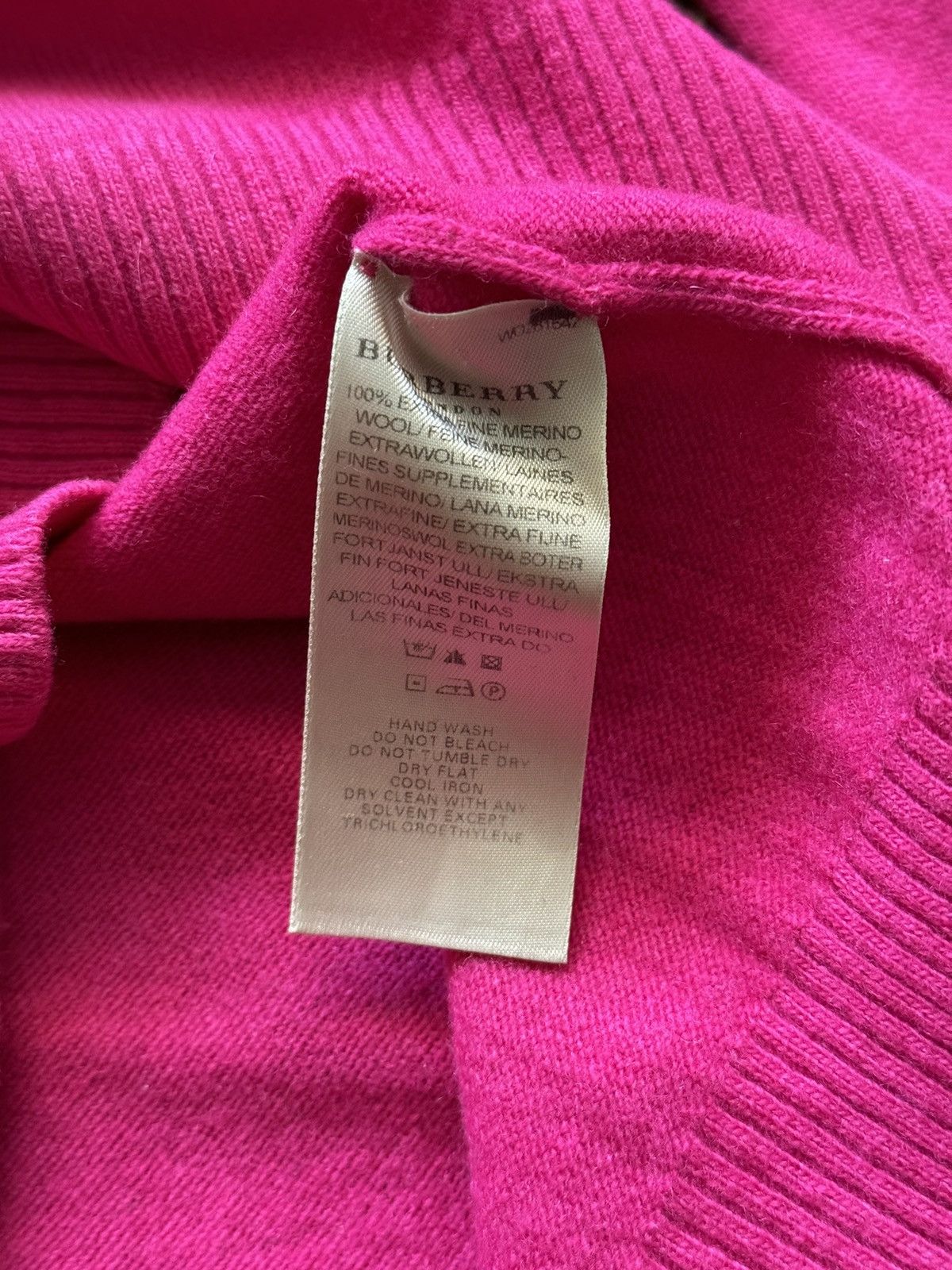 Burberry × Designer Burberry 100% merino wool pink sweater Size XL / US 12-14 / IT 48-50 - 5 Thumbnail