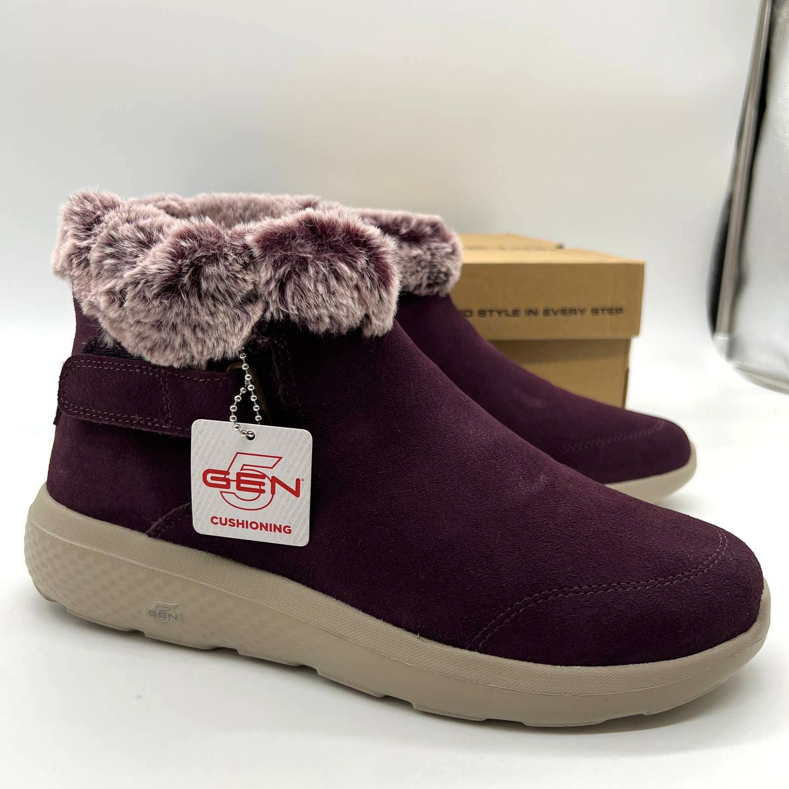 skechers on the go city 2 suede ankle boots