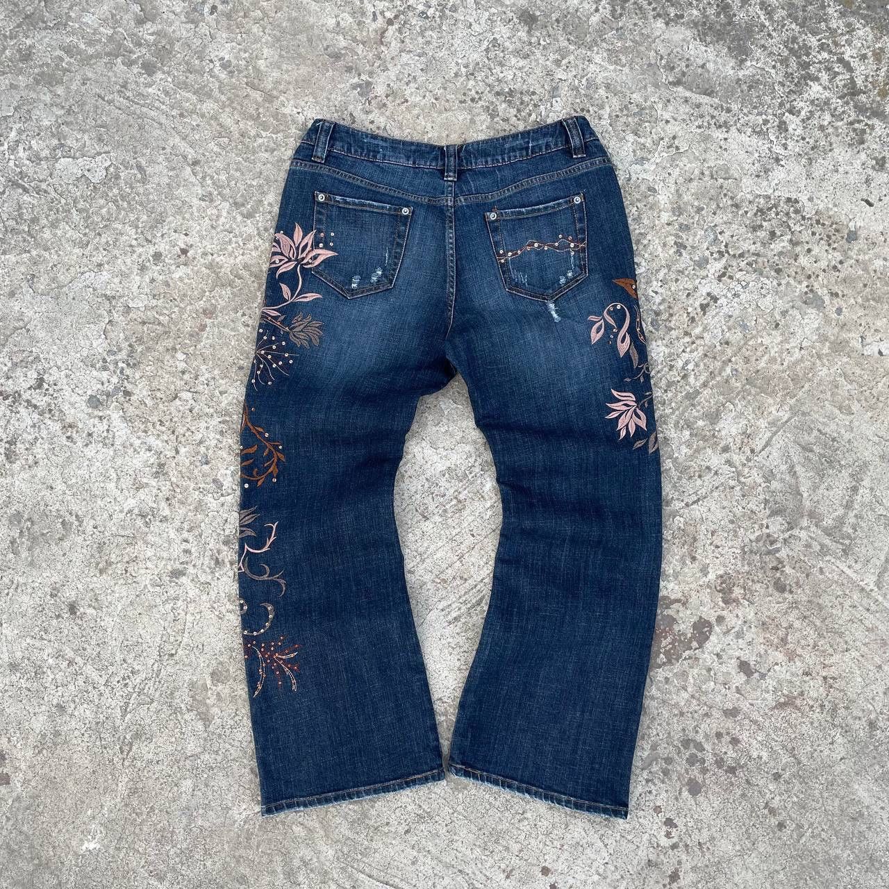 NEXT Vintage Japanese Style Next Petite Baggy Y2K 00s UsA Jeans Size 32" / US 10 / IT 46 - 9 Thumbnail