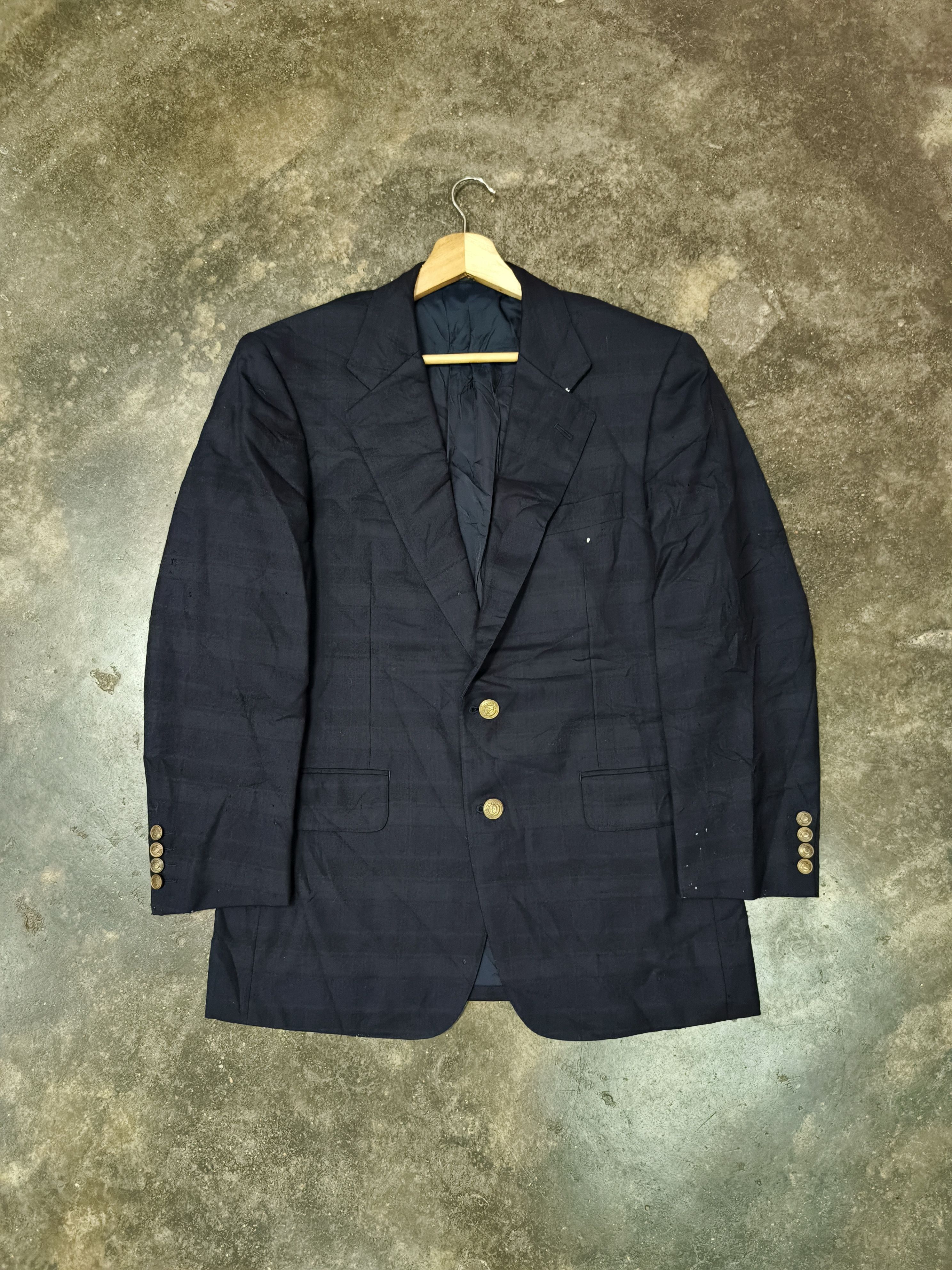 Burberry VINTAGE BURBERRY PLAID DISTRESSED BLAZER JACKET Size 42R - 1 Thumbnail