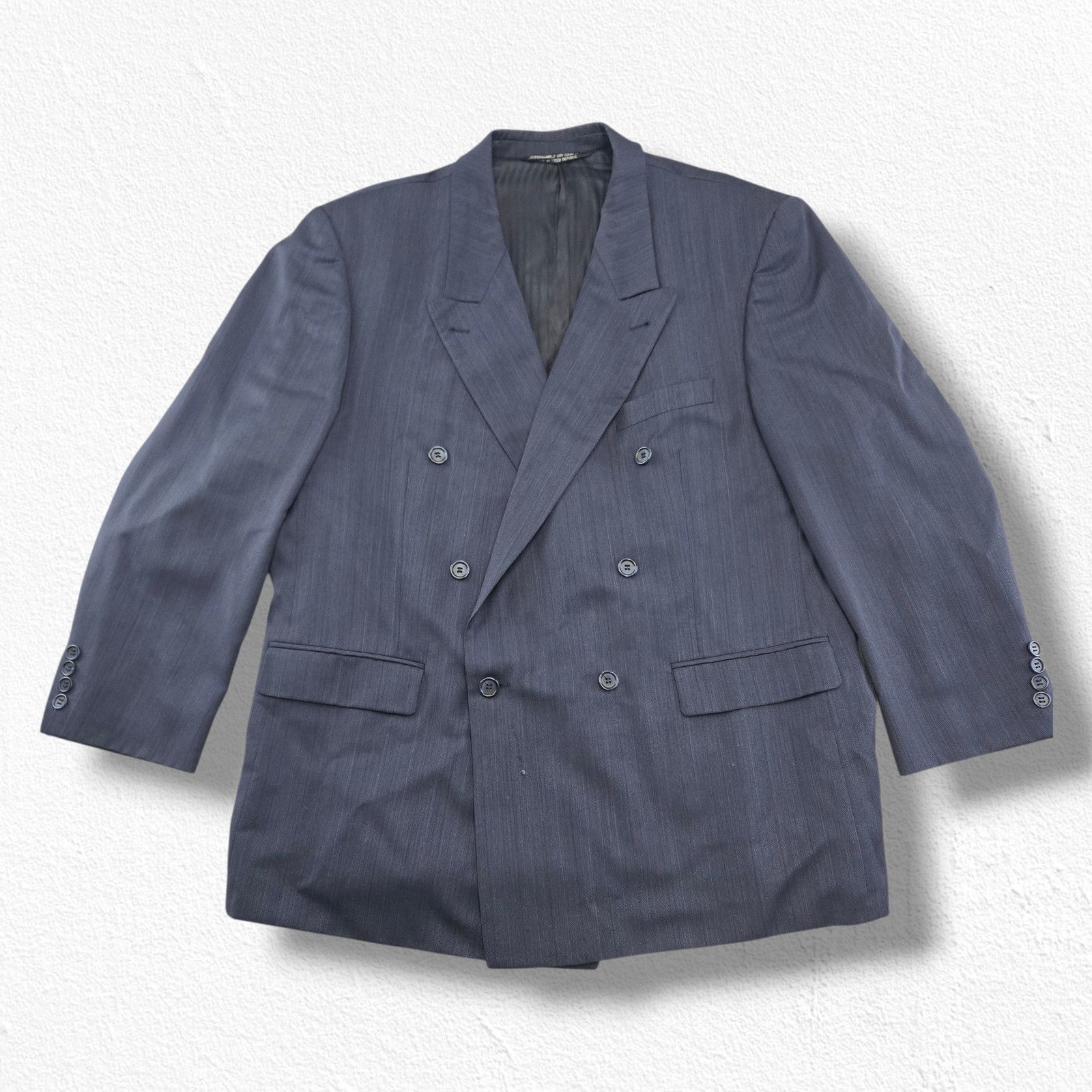 Vintage Vintage Italian Wool Double Breasted Blazer Size 46EU 41US Size 40R - 2 Thumbnail