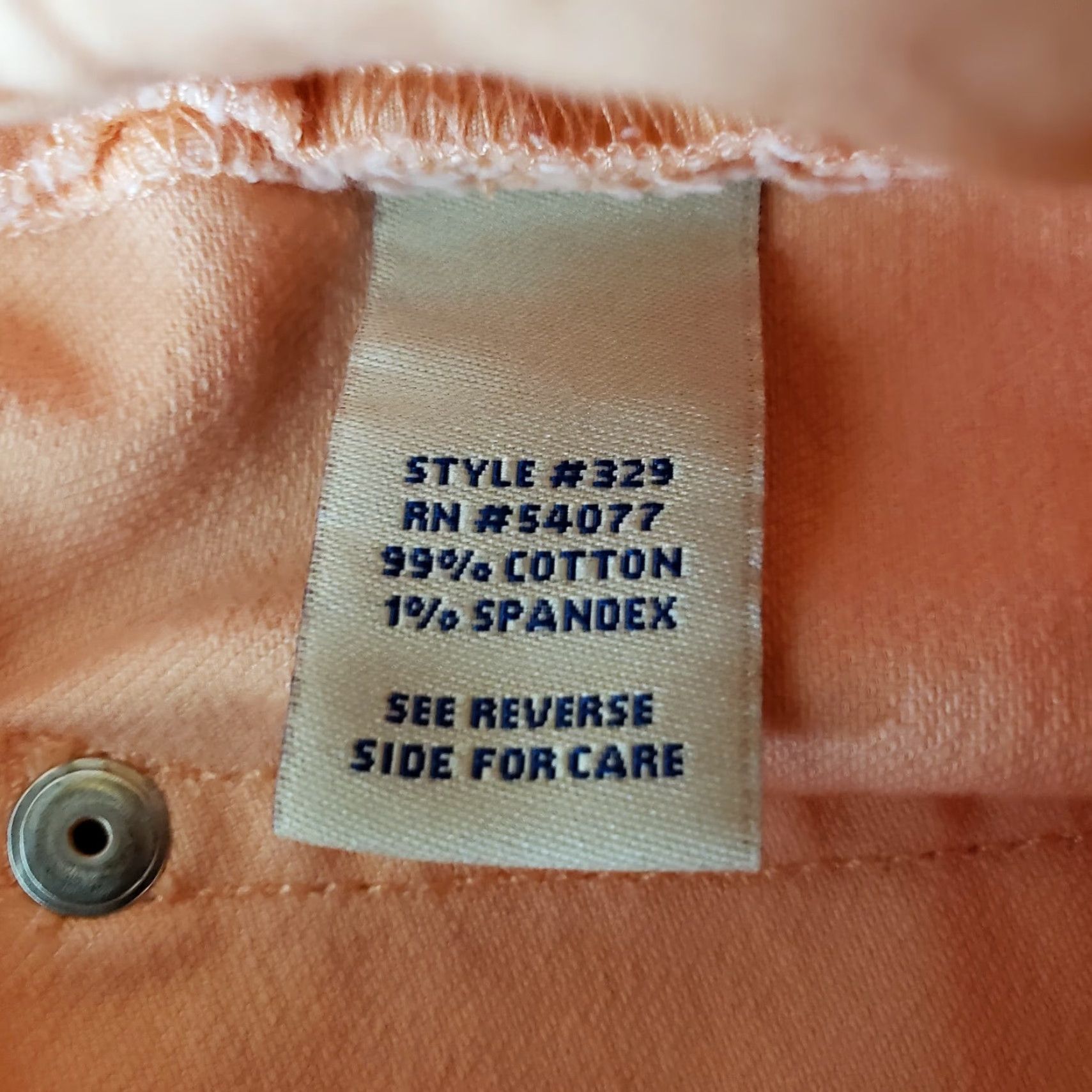 Vintage CAbi 329 Womens Bree Cropped Jeans Sz 2 Solid Orange Low Rise Jeans Cropped Womens Size 2 Orange Size 26" / US 2 / IT 38 - 6 Thumbnail