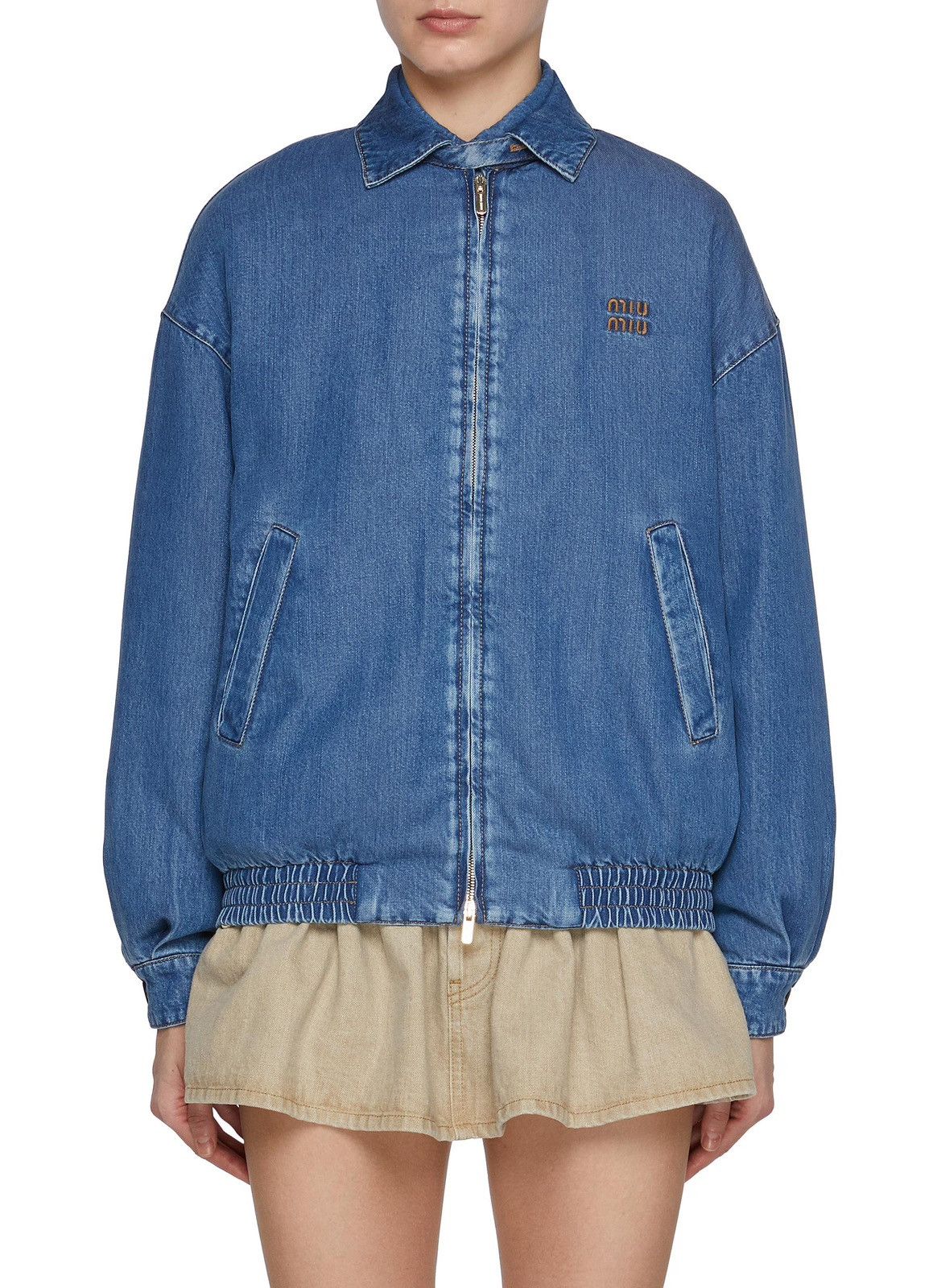 Miu Miu Miu Miu Navy Denim Down Jacket Size XS / US 0-2 / IT 36-38 - 5 Thumbnail