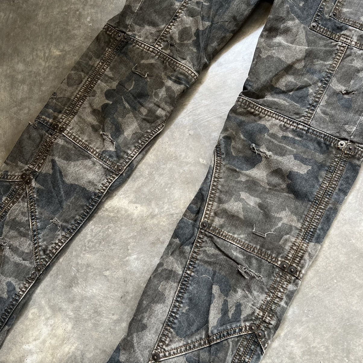 If Six Was Nine Vintage Grace Continental Camo Double Knee Pants Size US 30 / EU 46 - 6 Thumbnail