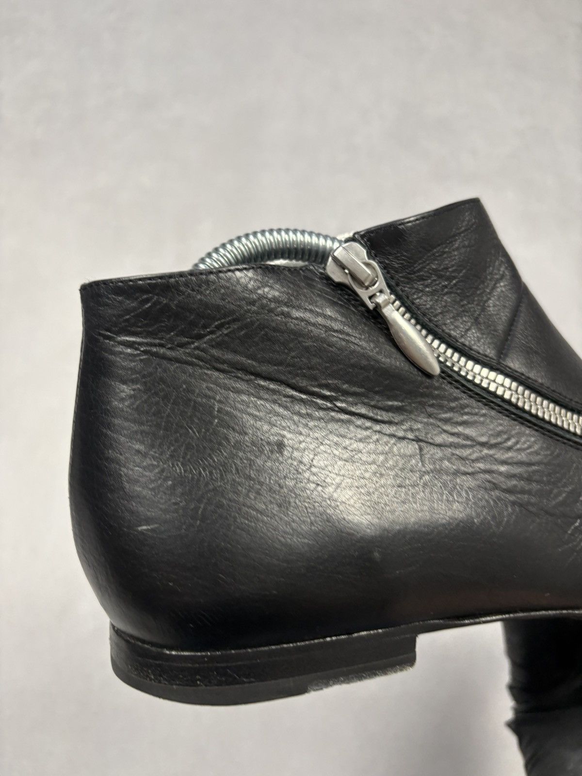 Other Free Lance Paris Leather Zip Boots Pointed Toe Avant Garde Size US 11 / IT 41 - 15 Thumbnail