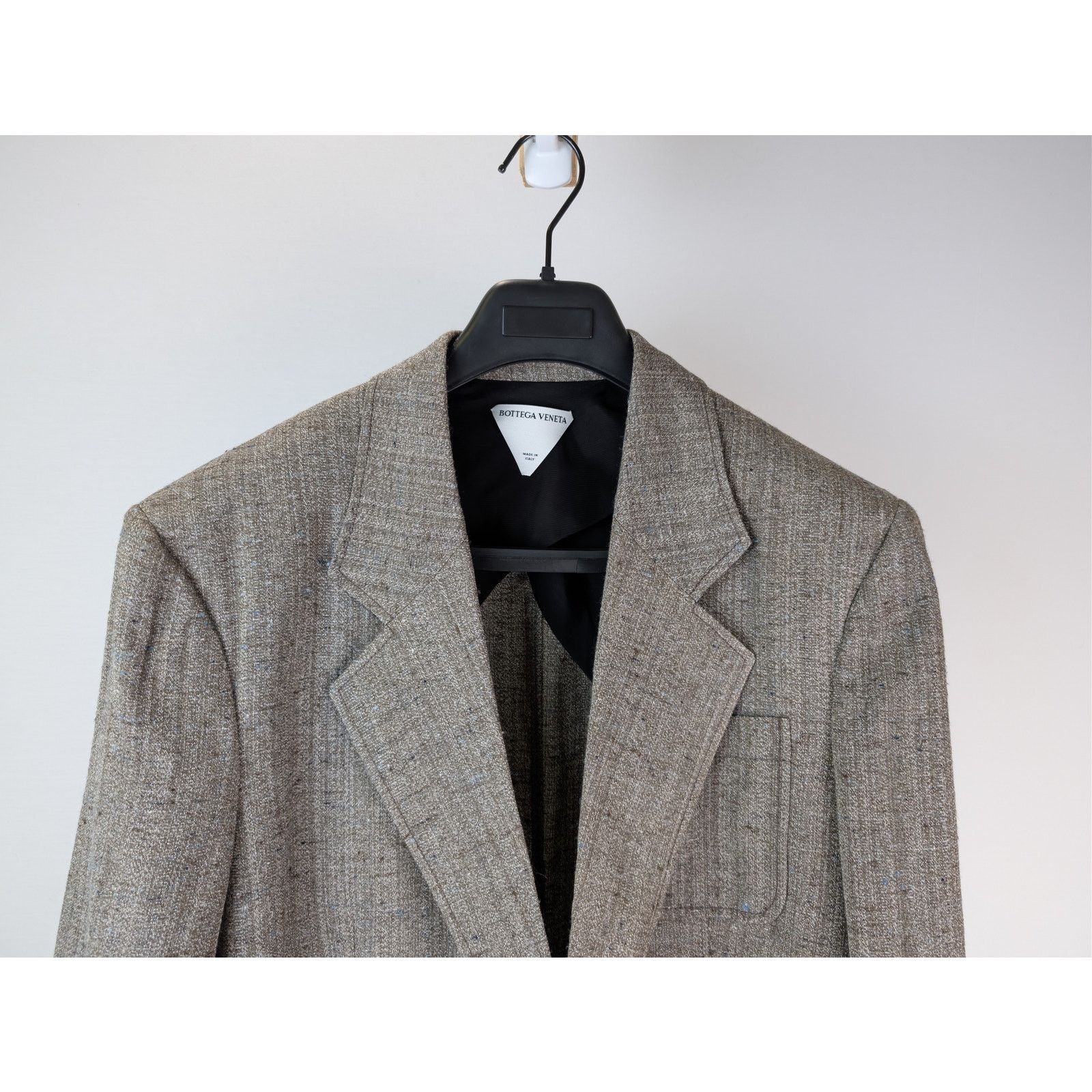 Bottega Veneta o1rshd1 Knotted Melange Viscose-Silk Jacket in Brown / White Size US M / EU 48-50 / 2 - 3 Thumbnail