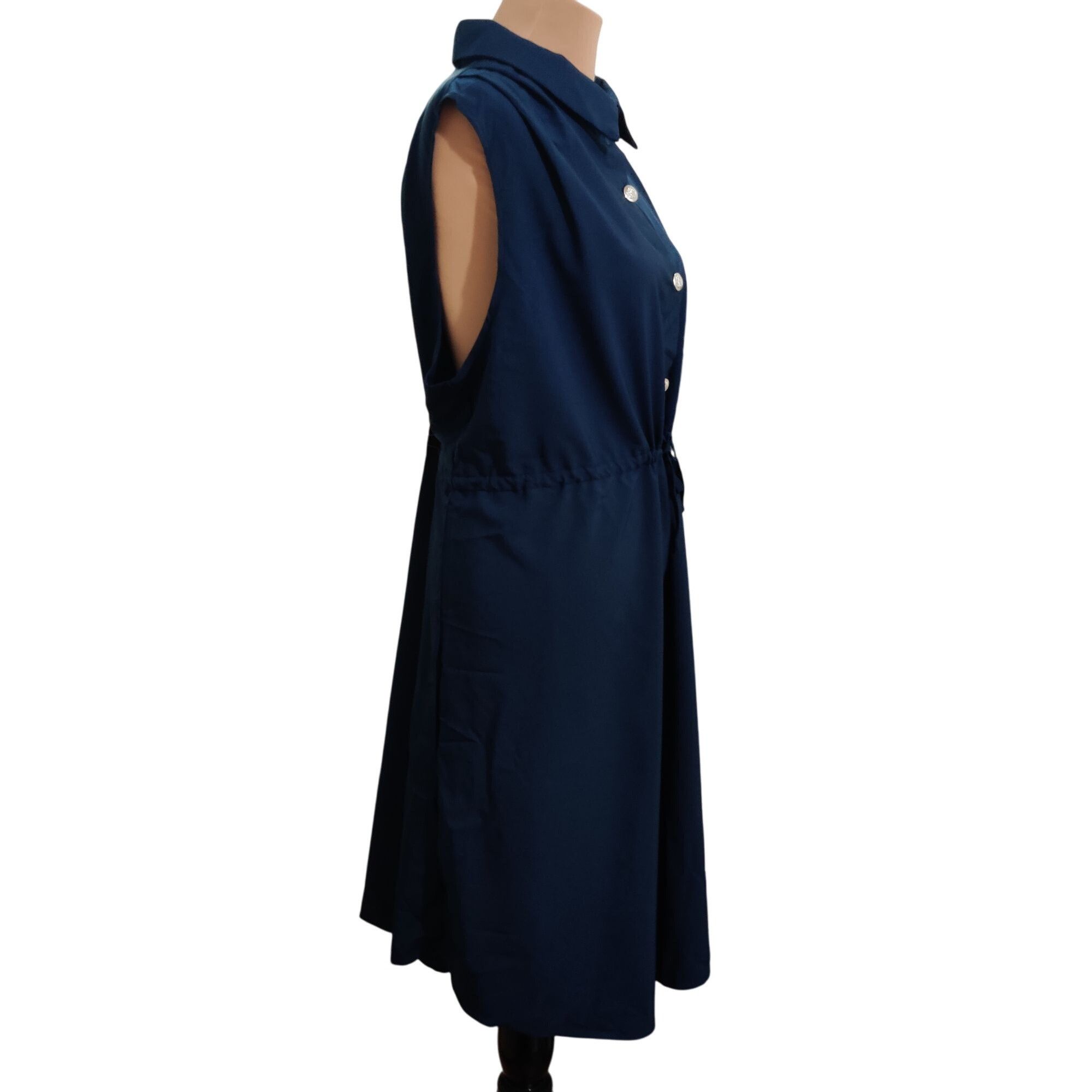 Shein Shein Womens Plus Size Dress Sleeveless Button Down Retro Na Size 3XL / US 20-22 - 2 Thumbnail