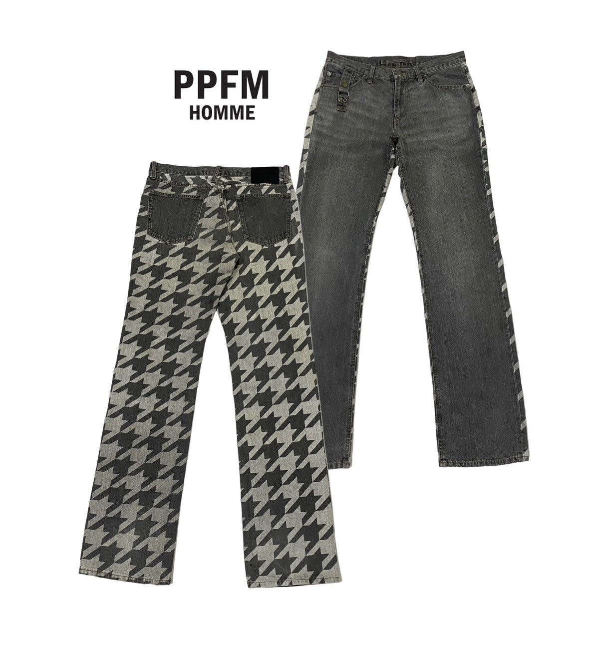 Japanese Brand × PPFM PPFM Prints Highland Denim Pants Size US 31 - 1 Thumbnail