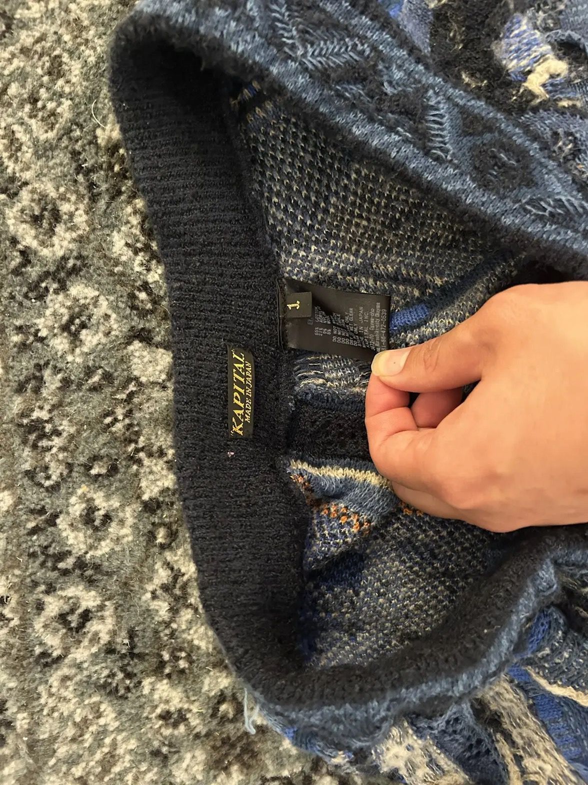Kapital KAPITAL 7G BORO Gaudy knit pants navy Size US 32 / EU 48 - 5 Thumbnail