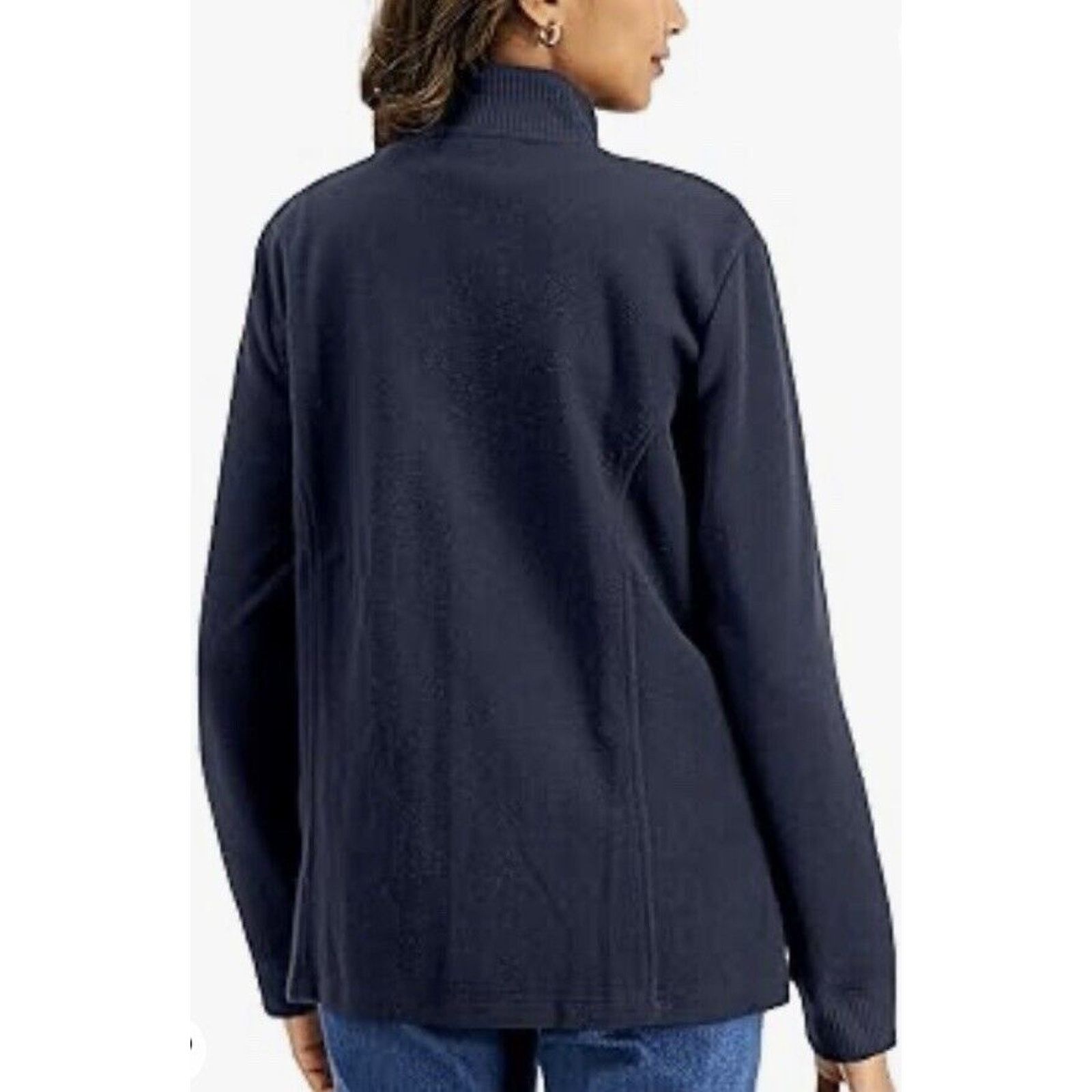 Other Karen Scott Woman’s Sport Ribbed Mock Neck Full Zip Sweater Size XL / US 12-14 / IT 48-50 - 2 Thumbnail