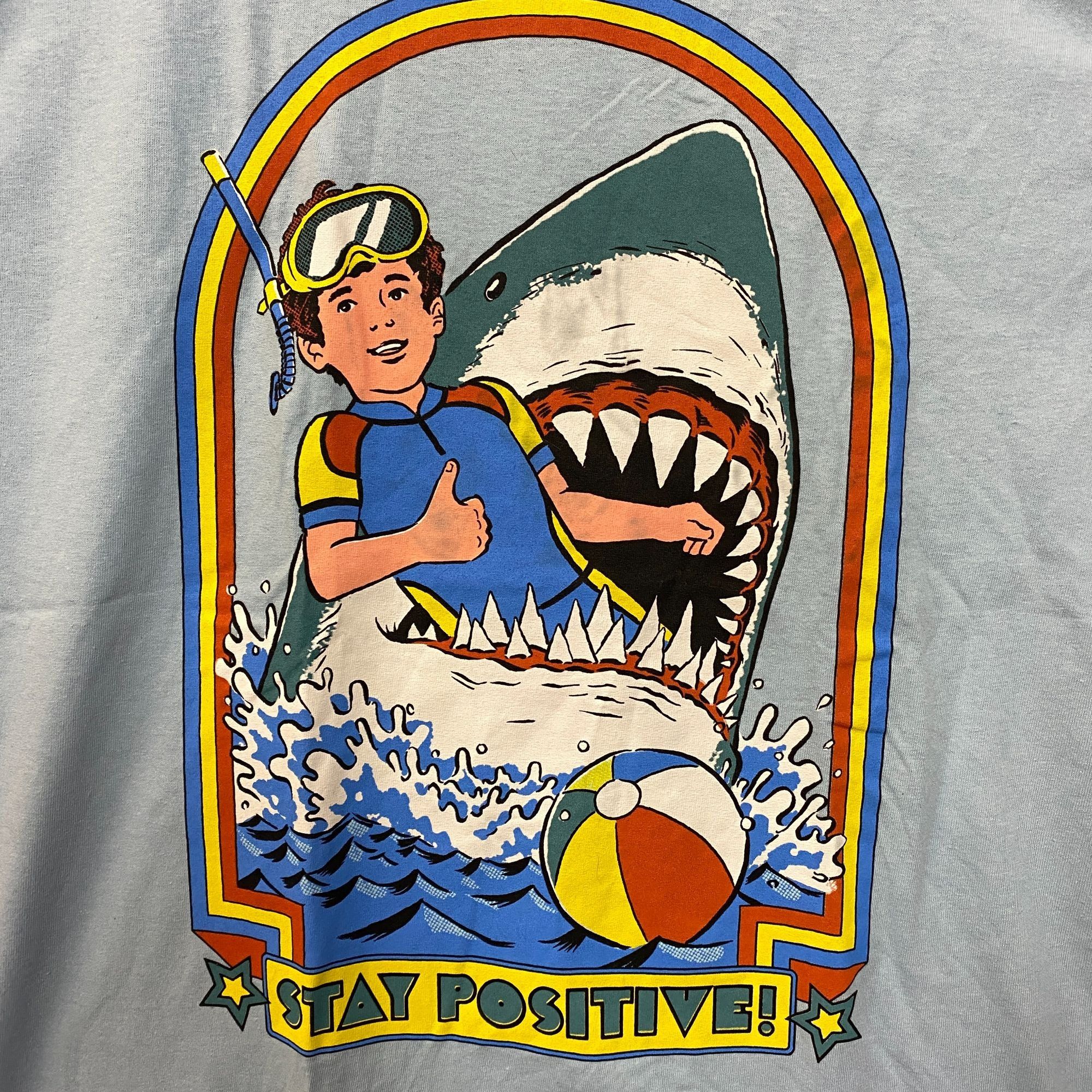 Other Steven Rhodes Stay Positive Shark Attack Cartoon T-Shirt L Size US L / EU 52-54 / 3 - 2 Thumbnail