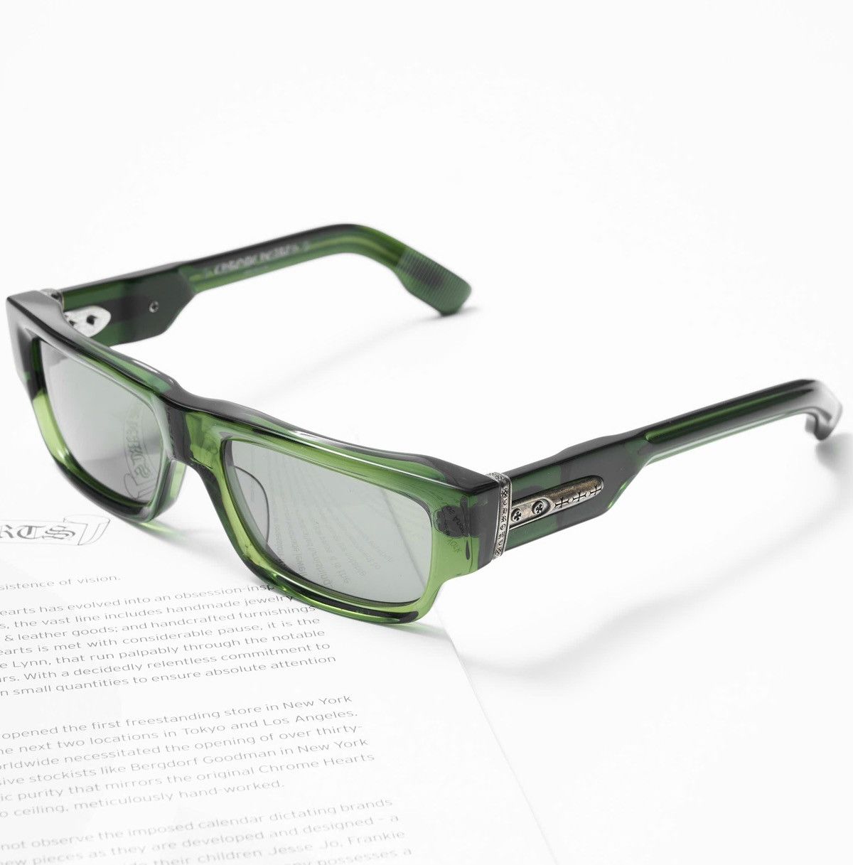 Chrome Hearts CHROME HEARTS GIRTH QUAKE DARK OLIVE SUNGLASSES Size ONE SIZE - 2 Thumbnail