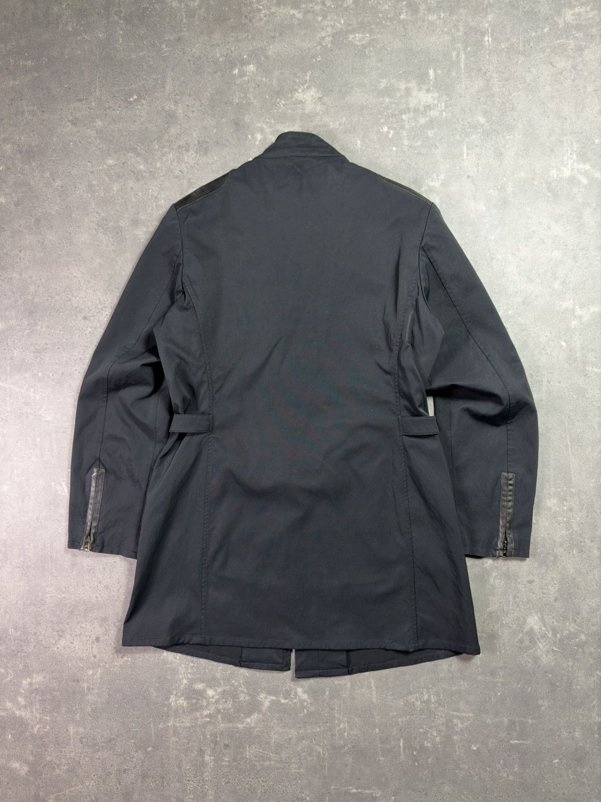 Neil Barrett 90s Neil Barrett Moto Belted Racing Coat 48 50 Leather Patch Size US L / EU 52-54 / 3 - 2 Thumbnail