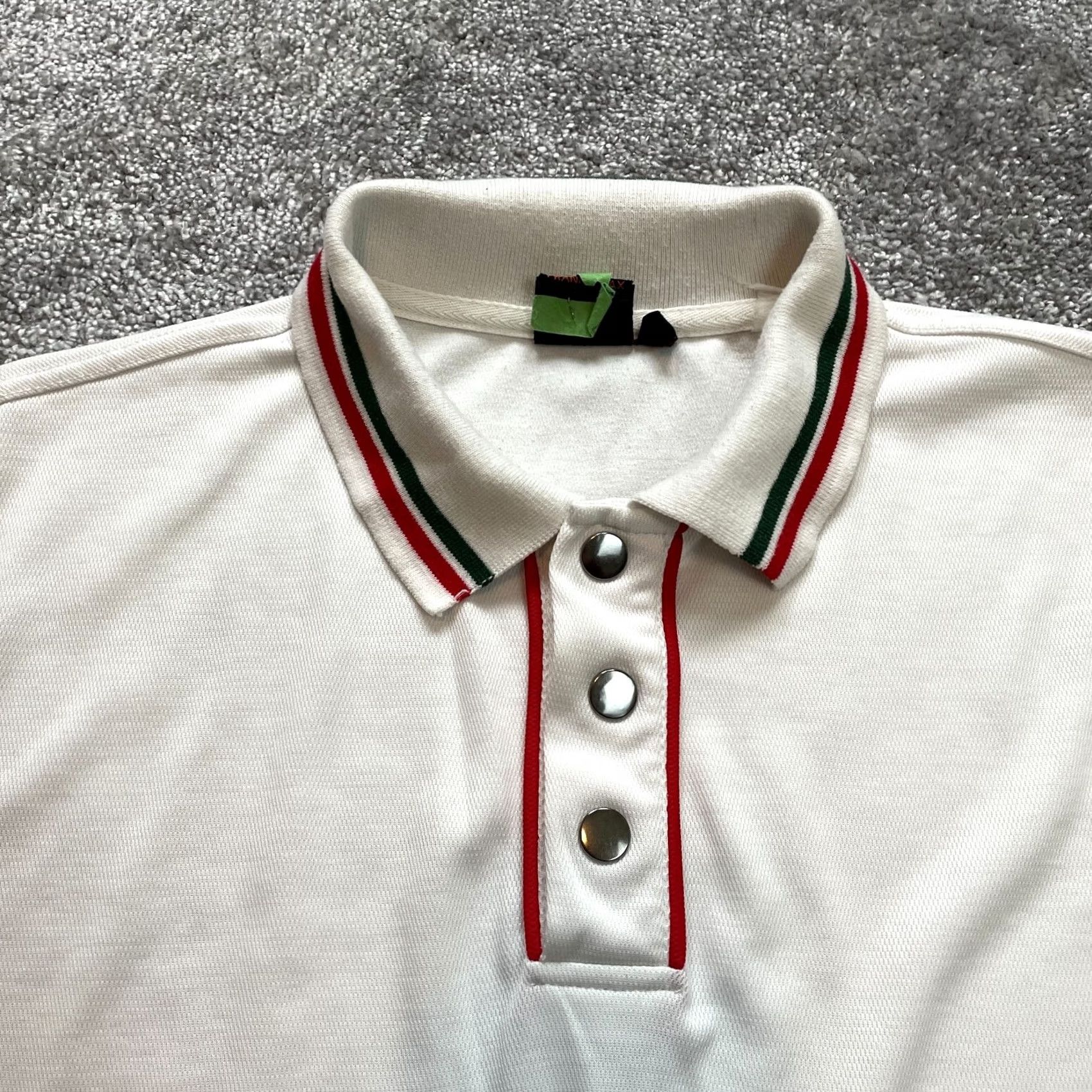Vintage VINTAGE Franky Max Polo Shirt Mens XL White Collared Solid Preppy Red Trim Rugby Golf Shirt XL Mens White Polo Size US XL / EU 56 / 4 - 2 Thumbnail
