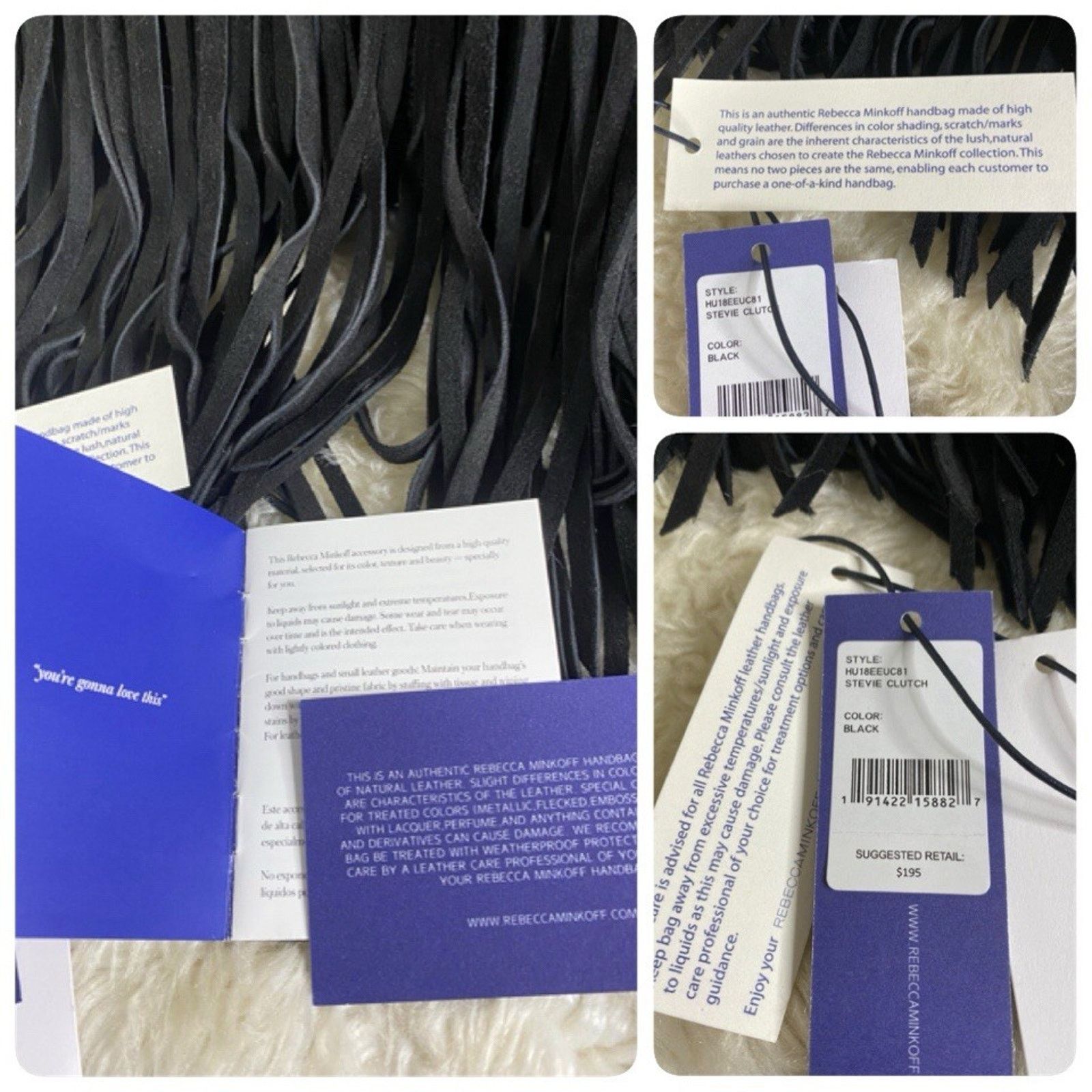 Rebecca Minkoff Rebecca Minkoff Leather Stevie Clutch Suede Fringe BK - NWT Size ONE SIZE - 4 Thumbnail